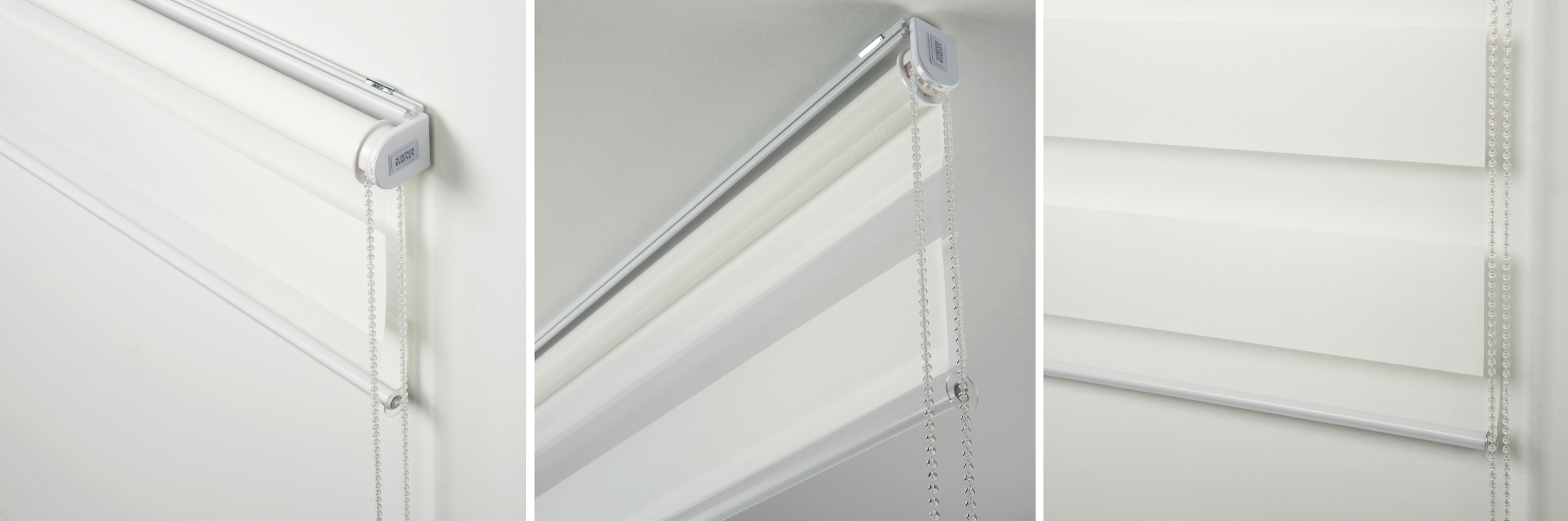 SCHÖNER WOHNEN-Kollektion Doppelrollo »Tilda«, transparent, Sichtschutz, mit Bohren/ohne Bohren, freihängend, geklemmt, silberne oder weiße Rollo-Technik