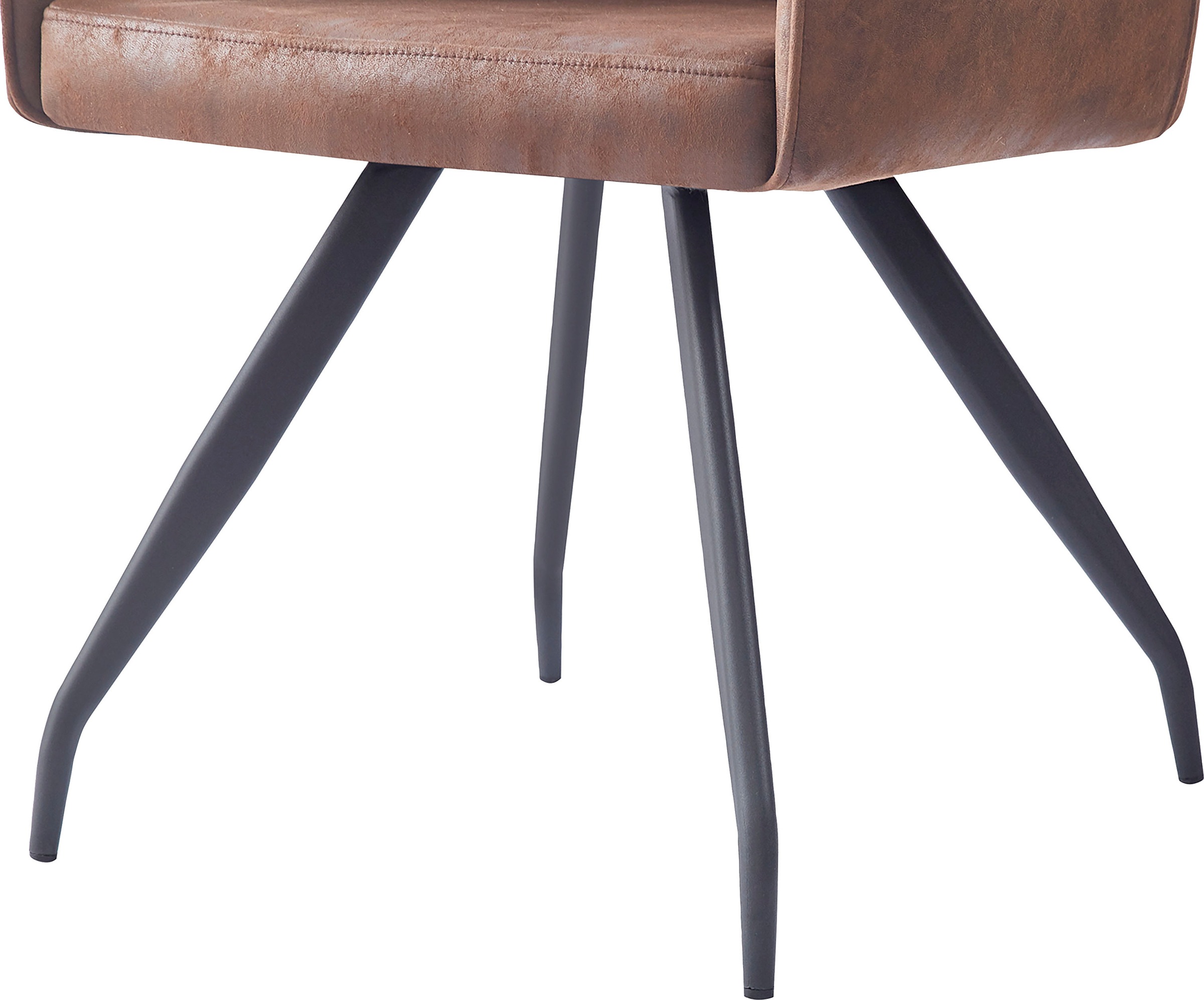 Kayoom Polsterstuhl »Stuhl Amber 225, Eleganter Stuhl mit Steppung«, 1 St., Eleganter Stuhl mit Steppung, moderne Eisen-Füße