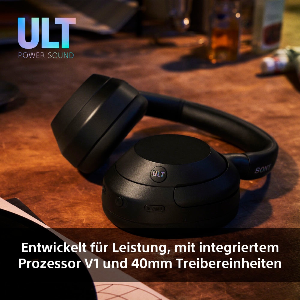 Sony Kopfhörer »ULT Wear«, A2DP Bluetooth-AVRCP Bluetooth-Bluetooth-HFP-HSP, Multi-Point-Verbindung-Noise-Cancelling-Sprachsteuerung-kompatibel mit Siri, tiefem Bass, Geräuschunterdrückung, klare Anrufqualität, iOS & Android