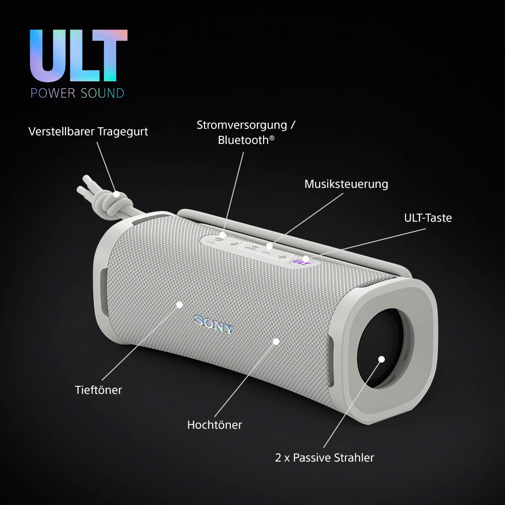 Sony Bluetooth-Lautsprecher »ULT FIELD 1«, Wasserdicht, Staubdicht, Stoßfest, 12 Stunden Batterielaufzeit