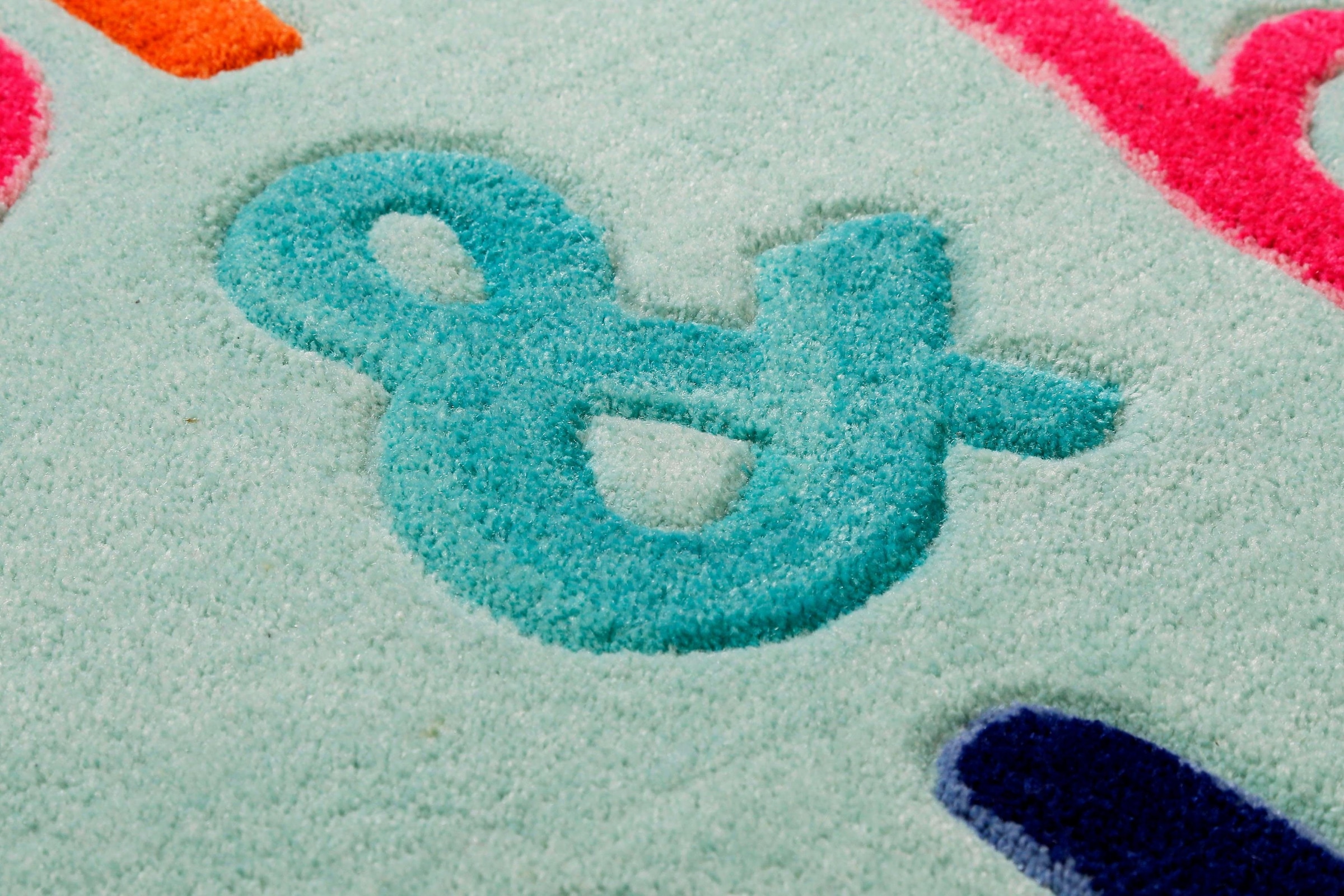 SMART KIDS Kinderteppich »Happy me!« rechteckig 9 mm Höhe Regenbogen Blume, Konturenschnitt