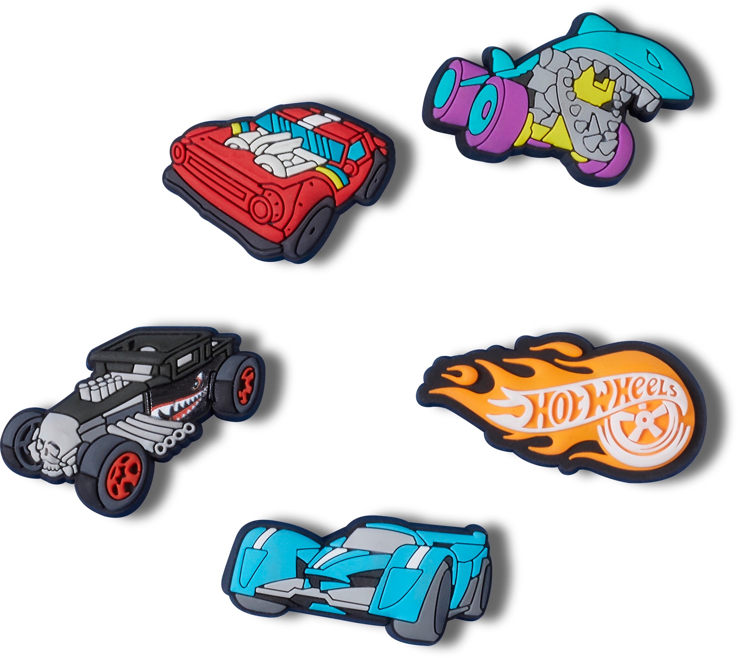 Crocs Schuhanstecker »Jibbitz™ Hot Wheels«, (Set, 5 tlg., Kein Spielzeug. Nicht für Kinder unter 3 Jahren geeignet), für Crocs Schuhe