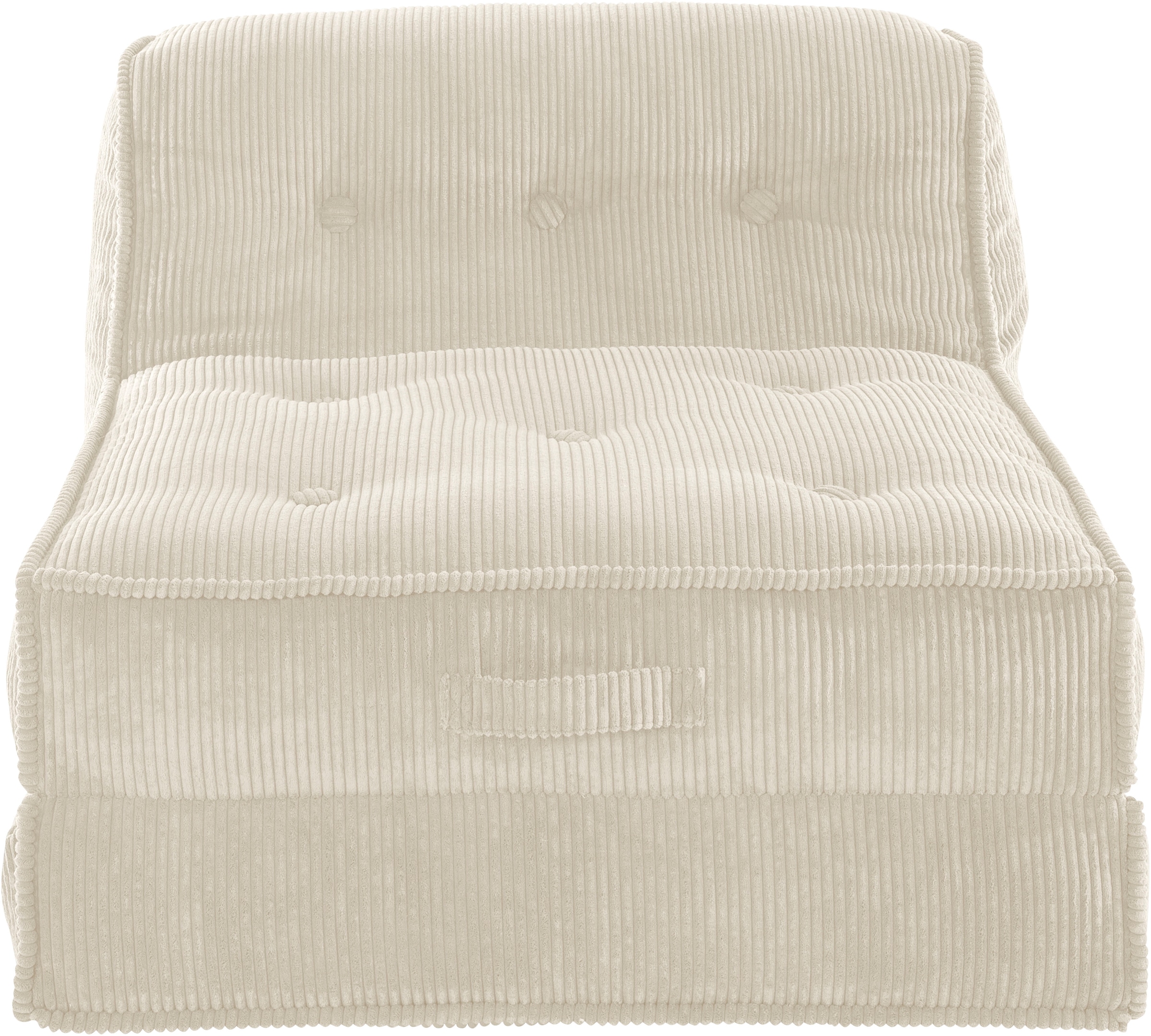 INOSIGN Sessel »Pia«, aus 2 Schlaffunktion, Cord, Raten kaufen in auf Loungesessel mit Größen, Pouf-Funktion
