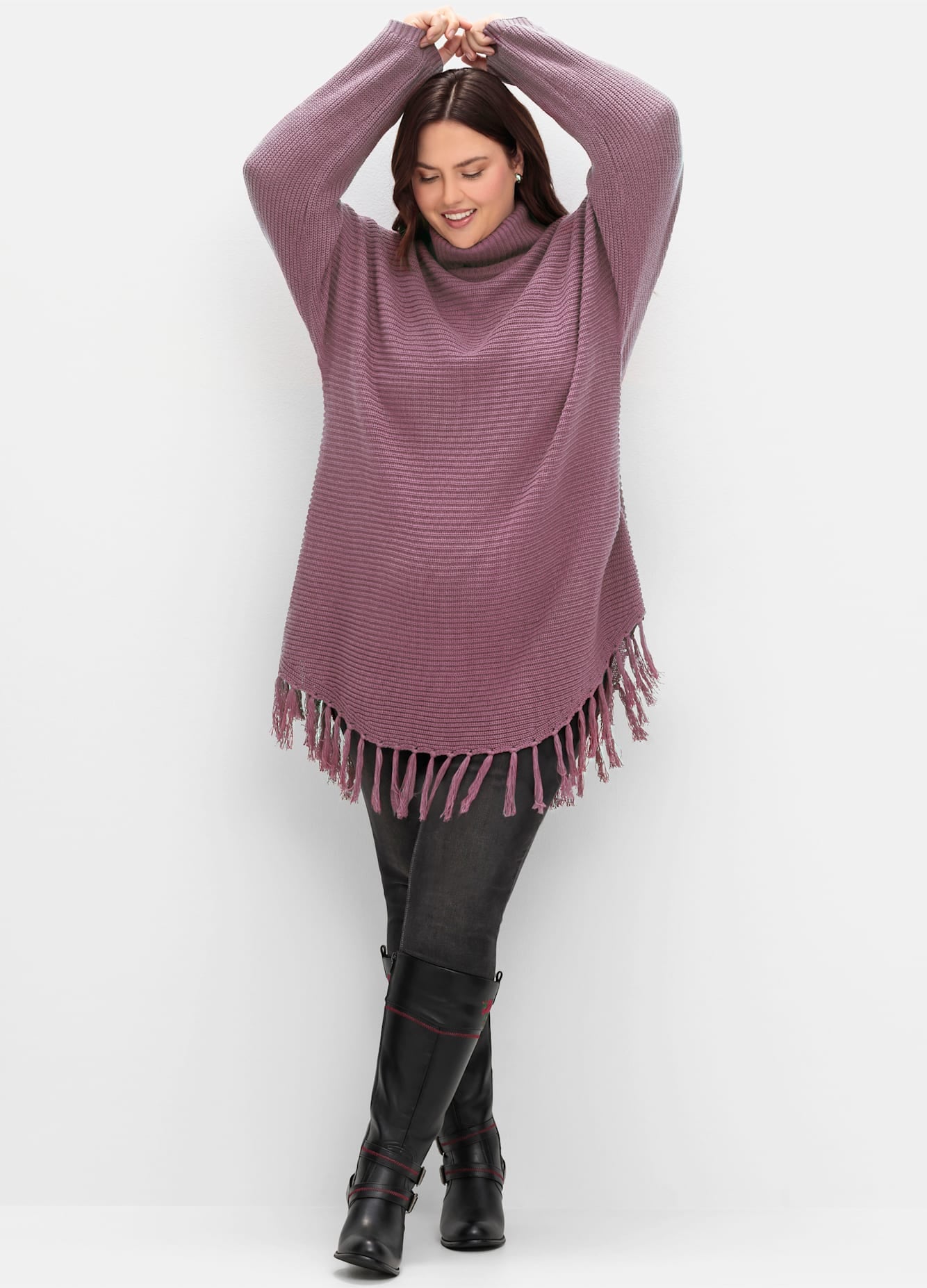 Sheego Strickponcho »Strickpullover«