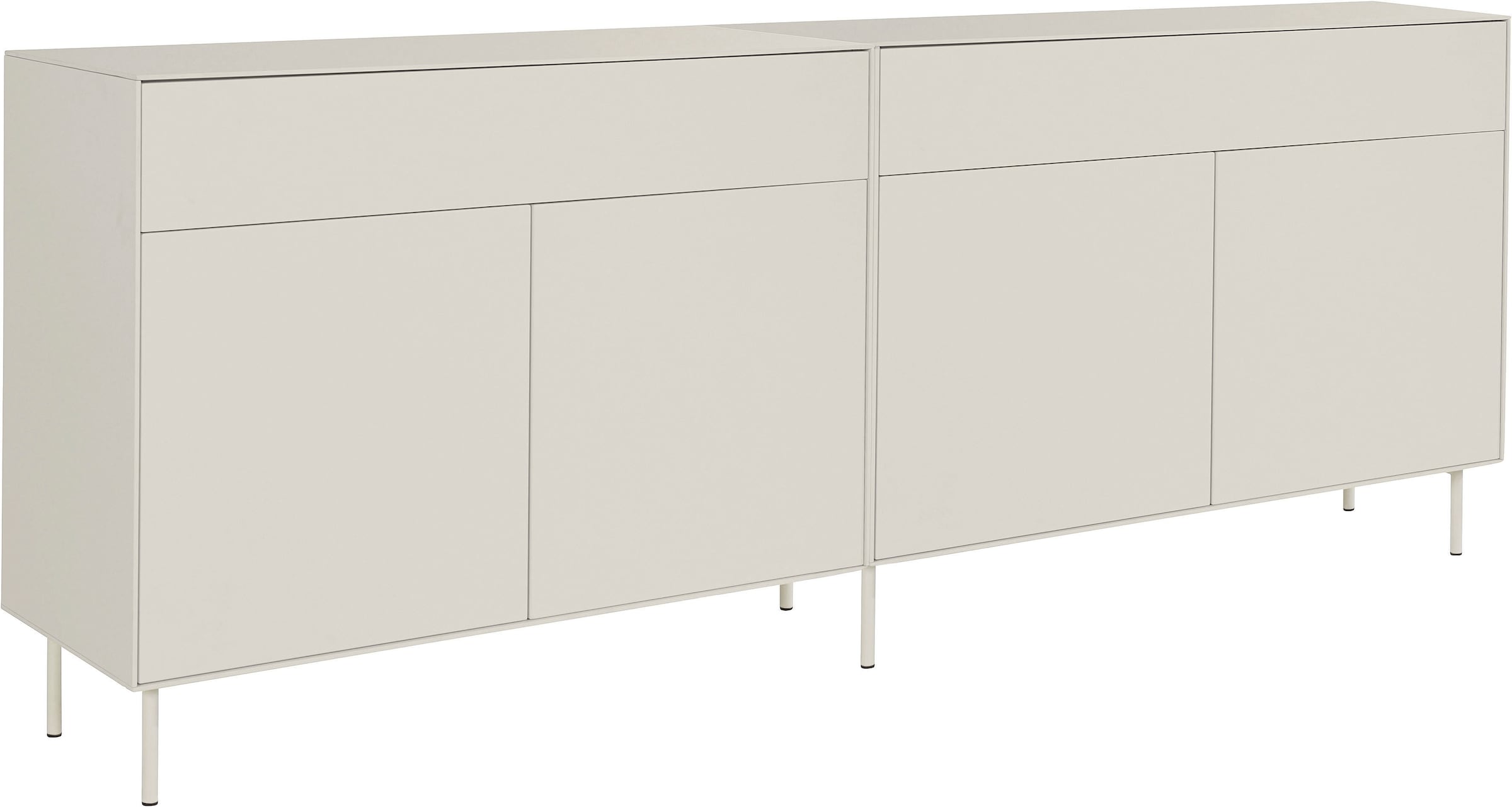 LeGer Home by Lena Gercke Sideboard »Essentials«, (2 St.), Breite: 224cm, MDF lackiert, Push-to-open-Funktion