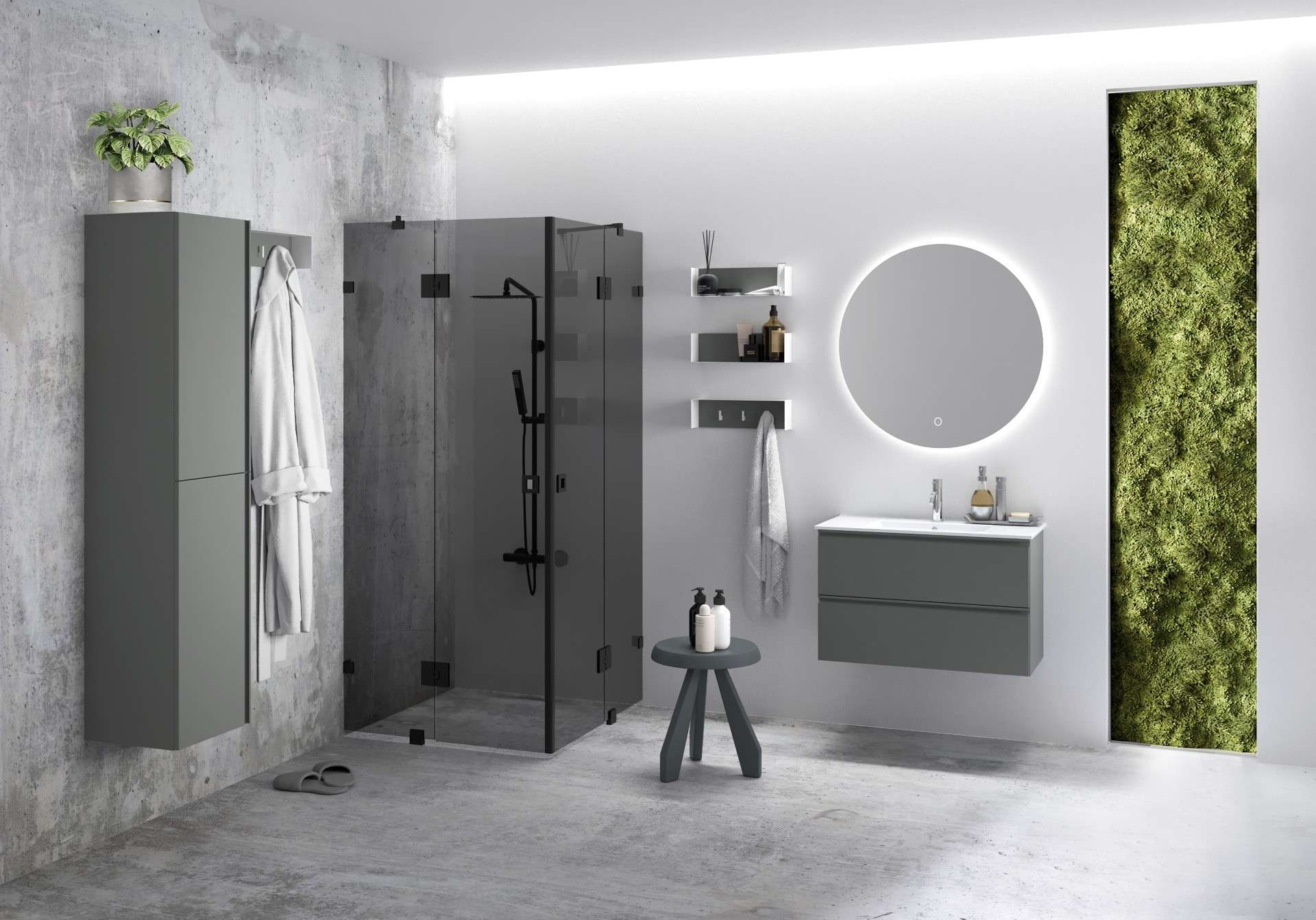 welltime Hochschrank »Cosmos«, mit Soft-Close Funktion, Breite 35 cm, Höhe 160 cm, FSC®