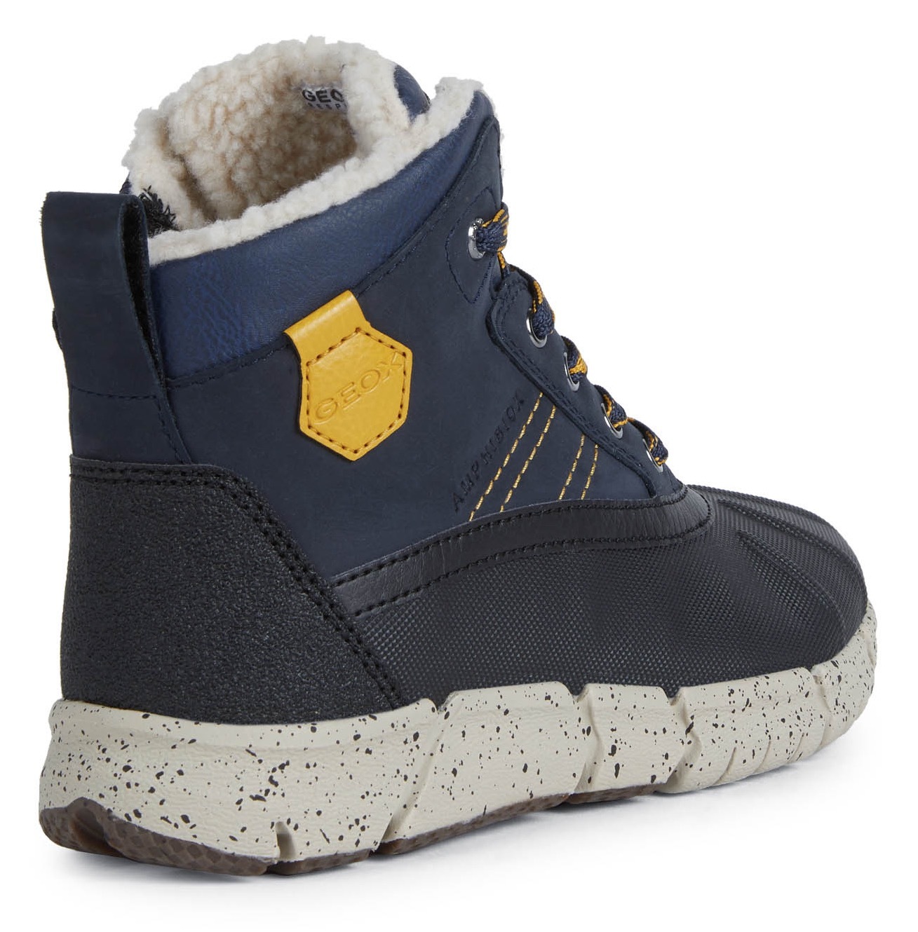 Geox Winterboots »J FLEXYPER BOY B ABX«, Schnürstiefel, Matsch Schuh mit gesprenkelter Laufsohle
