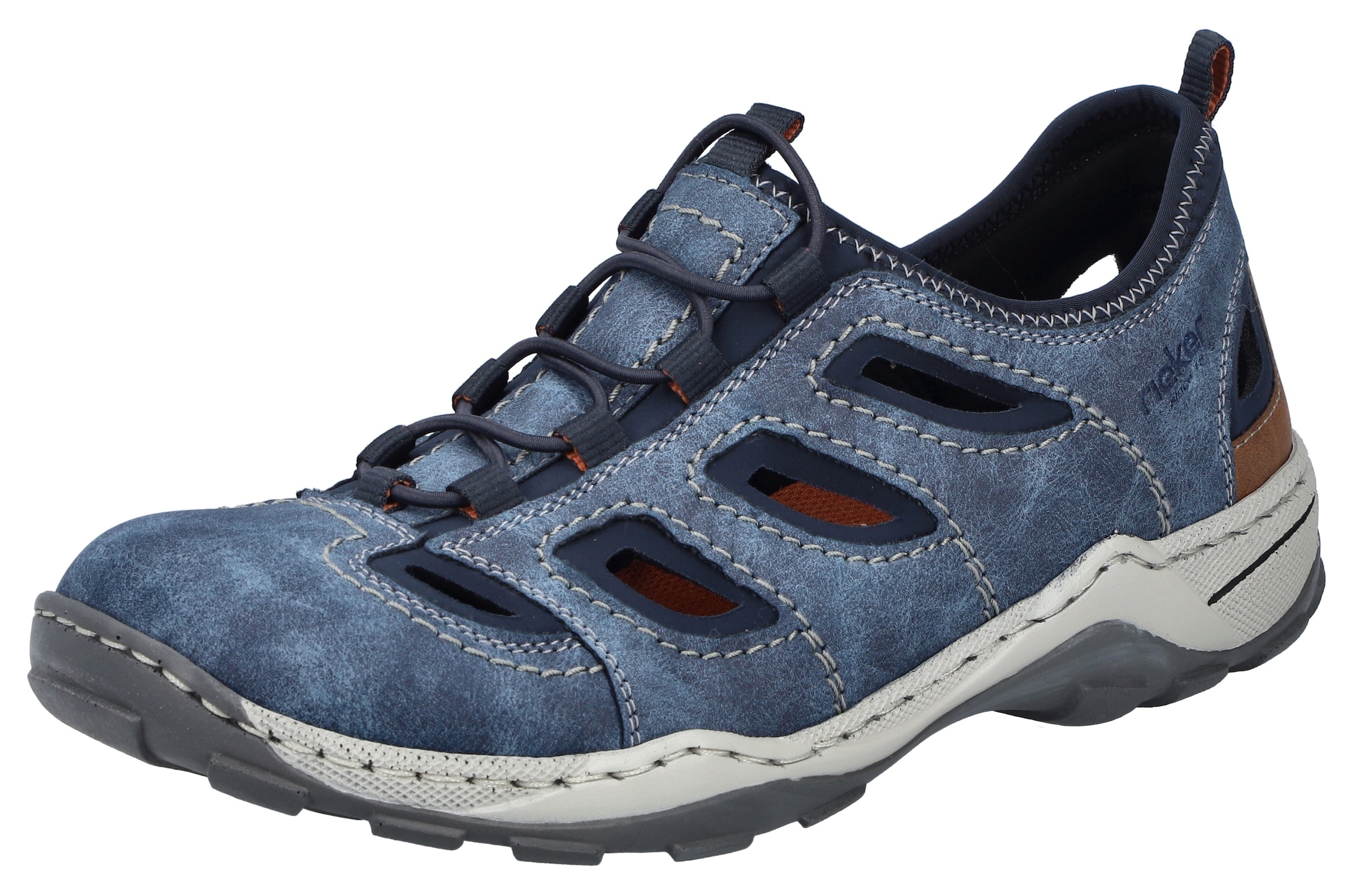 Rieker Slipper  Trekking Schuh, Sandale, Sommerschuh mit praktischem Gummizug
