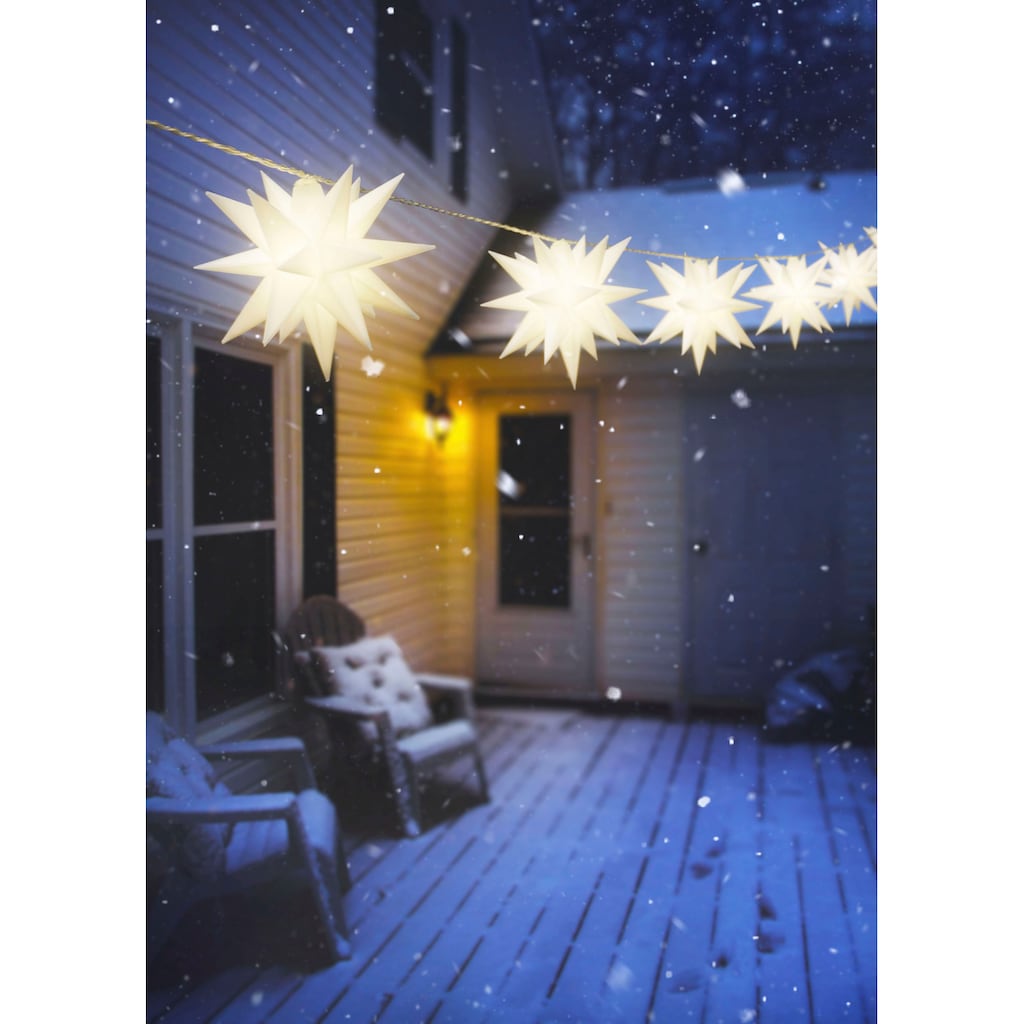my home LED-Lichterkette »Dion, Weihnachtsbeleuchtung mit Sternen«, 10 St.-flammig
