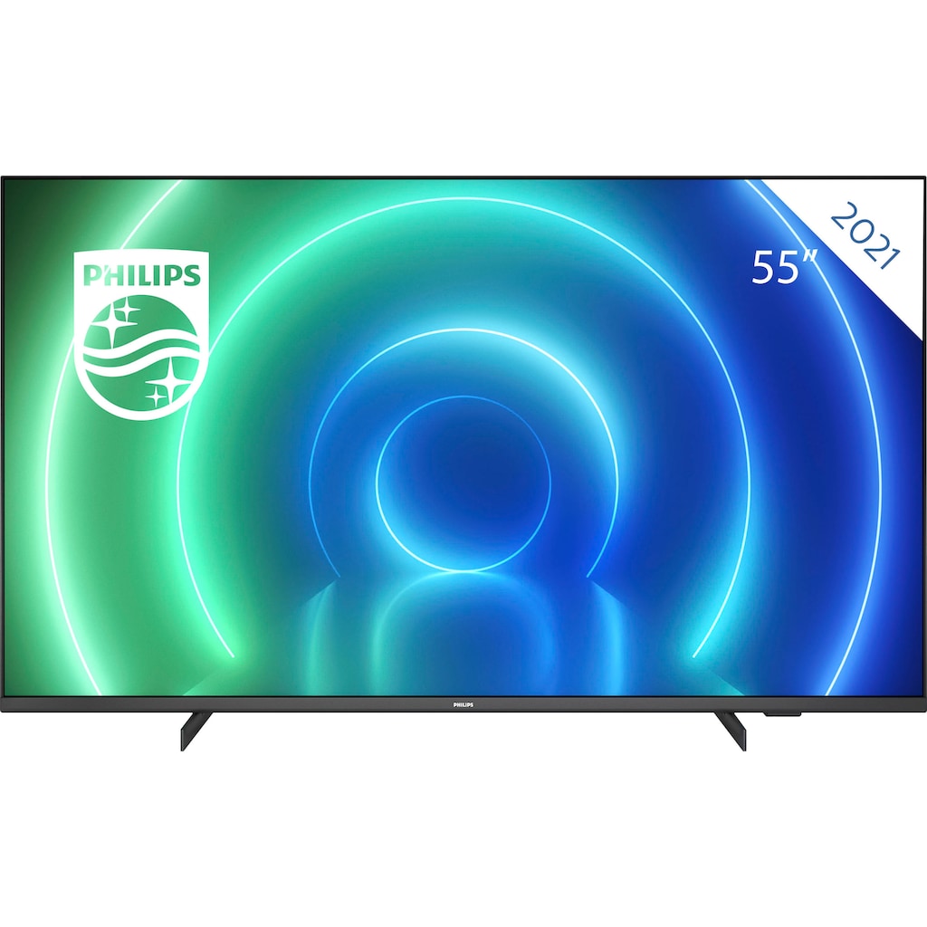 Philips LED-Fernseher »55PUS7506/12«, 139 cm/55 Zoll, 4K Ultra HD, Smart-TV, HDR10+ kompatibel, 60 Hz, Dolby Vision & Atmos, Smart TV, Triple Tuner