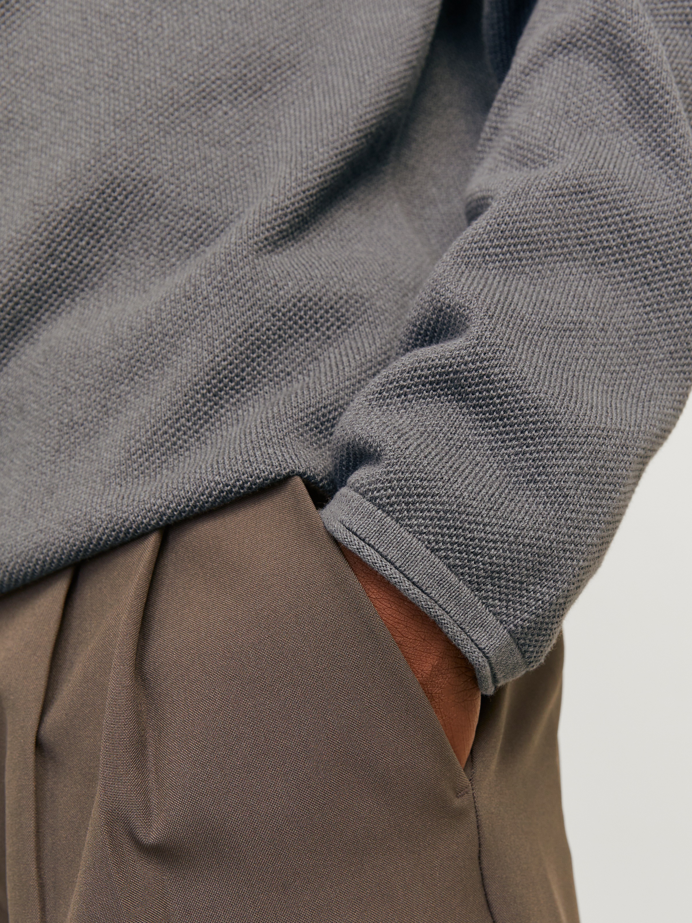 Jack & Jones Rundhalspullover »JJEHILL KNIT CREW NECK NOOS«, aus Strukturstrick