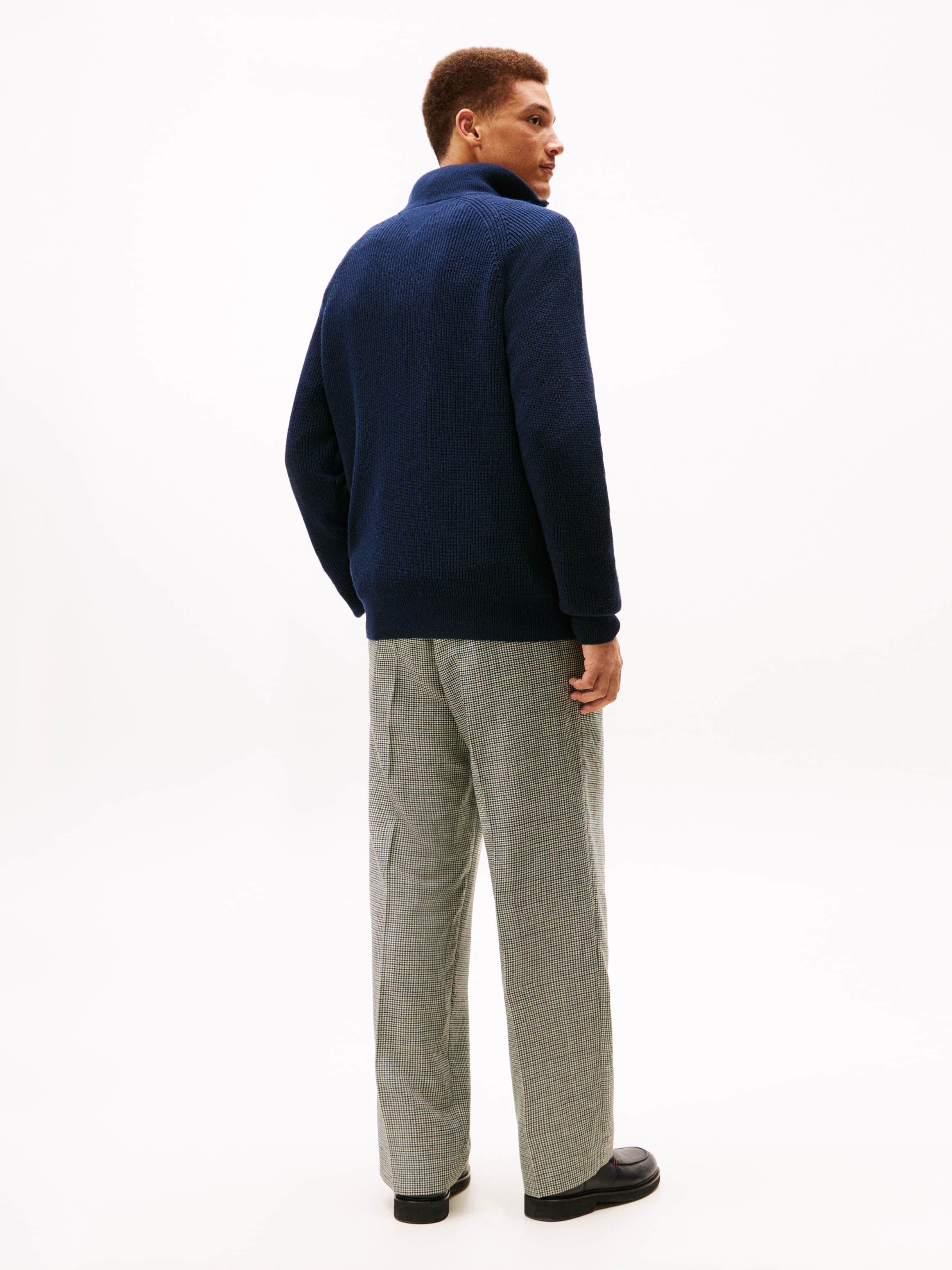 Tommy Hilfiger Troyer »FISHERMAN RIB ZIP MOCK« relaxed fit, Stehkragen mit Reißverschluss