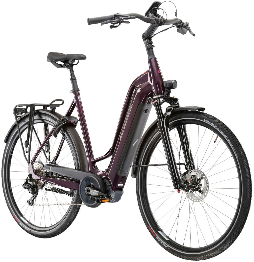 Kross E-Bike »E-Trekkingrad Trans Hybrid Prestige 630 28 Zoll lila«, 11 Gang, Shimano, DEORE XT DI2 M8050, Mittelmotor 250 W, Pedelec, Elektrofahrrad für Damen