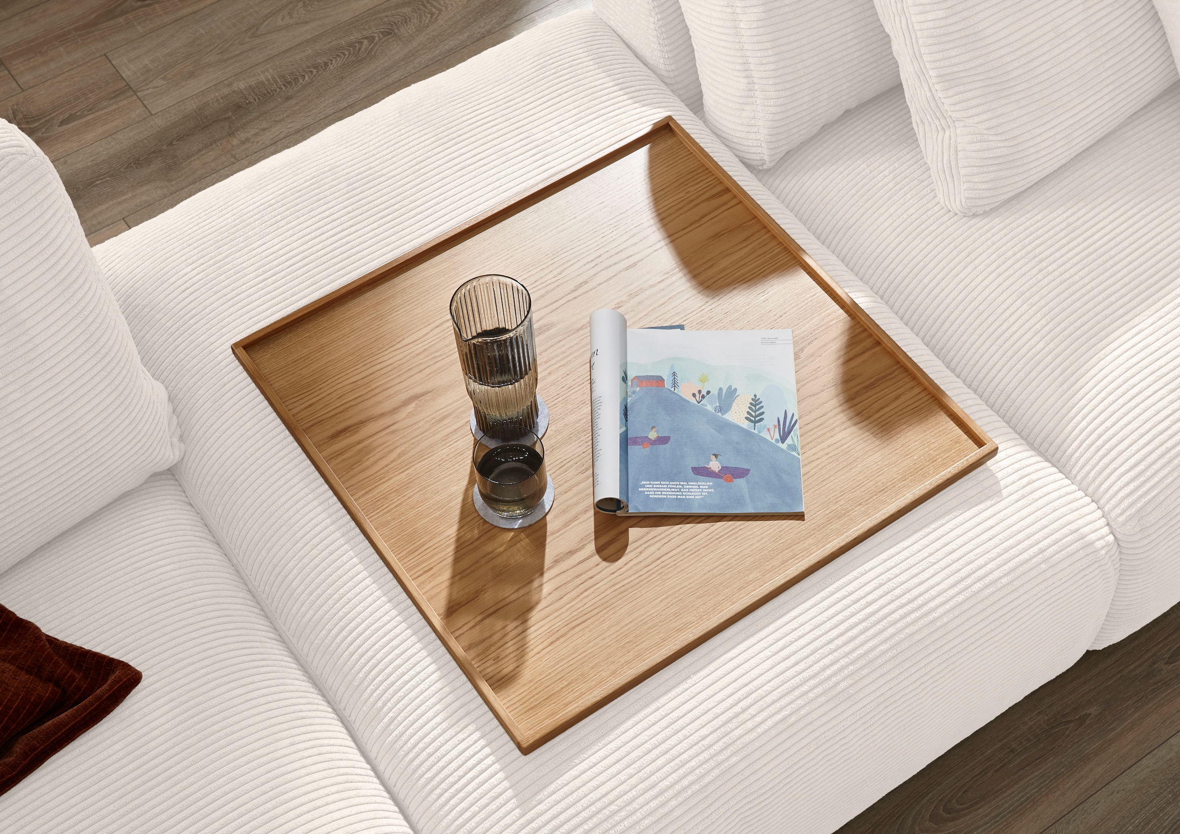 Musterring Wohnlandschaft »Lucia U-Form«, Cord-Bezug, inklusive Kopfstütze, Gesamtbreite 524 cm