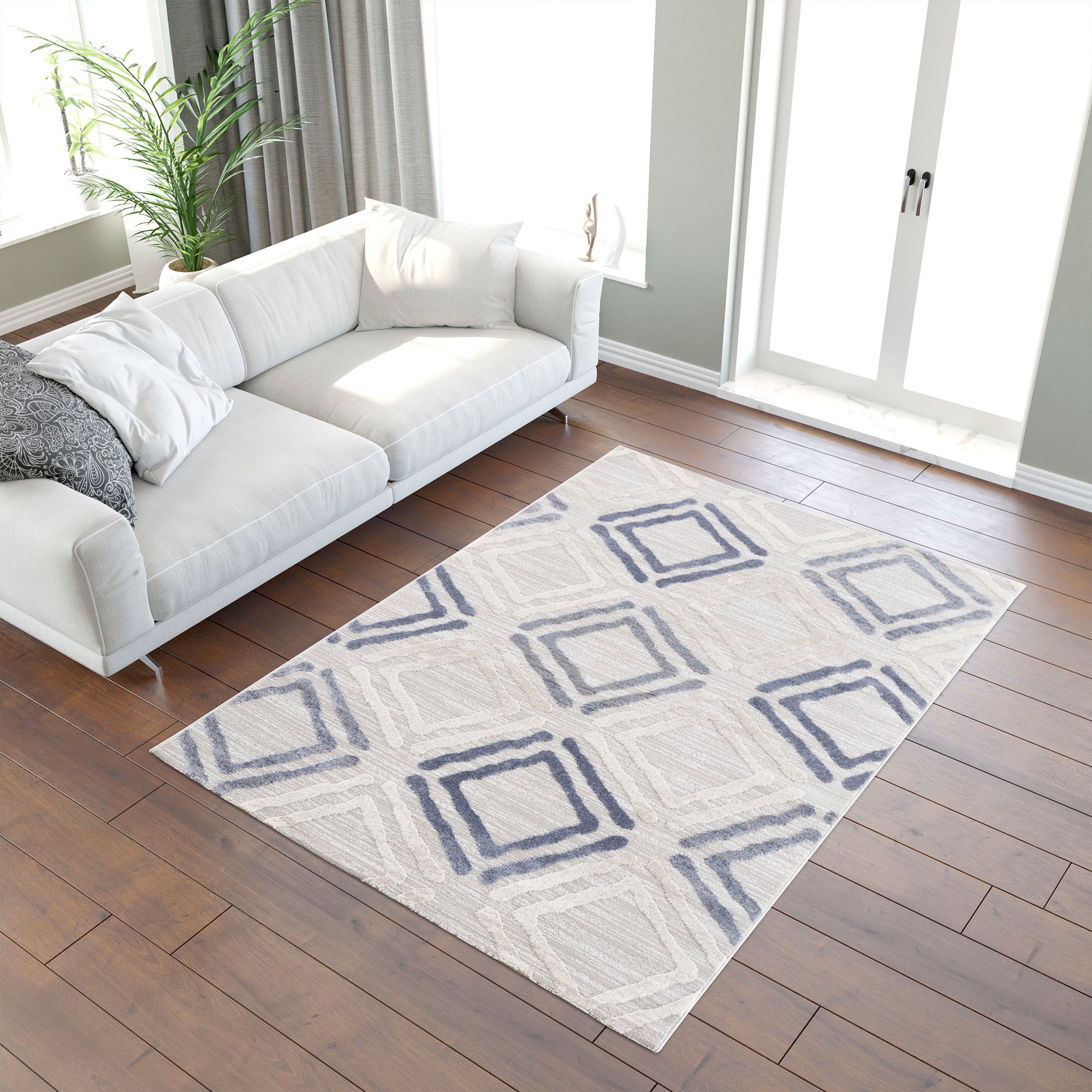 Sanat Teppich »Evra 7006«, rechteckig, 22 mm Höhe, Wohnzimmer, Kurzflor, modern, Läufer