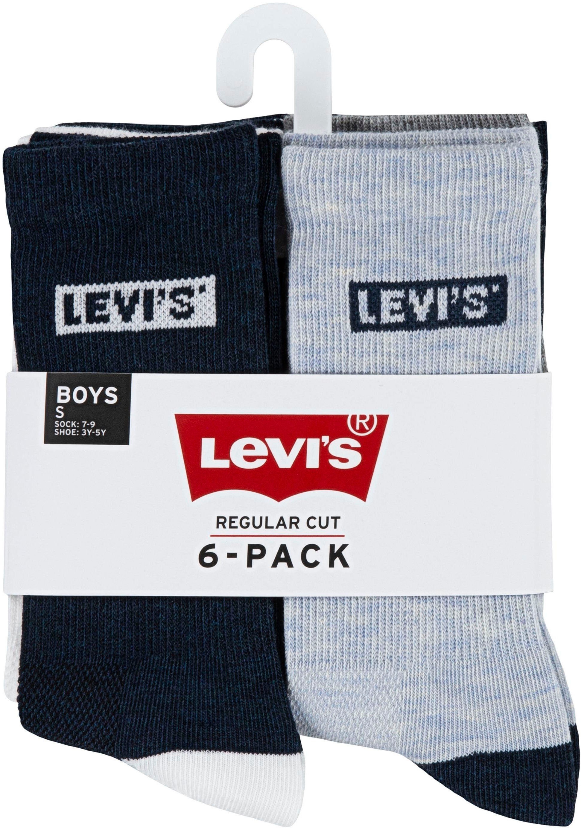 Levi's® Kids Socken »LHN BOX TAB HIGH CUT 6PK«, (Packung, 6 Paar), UNISEX