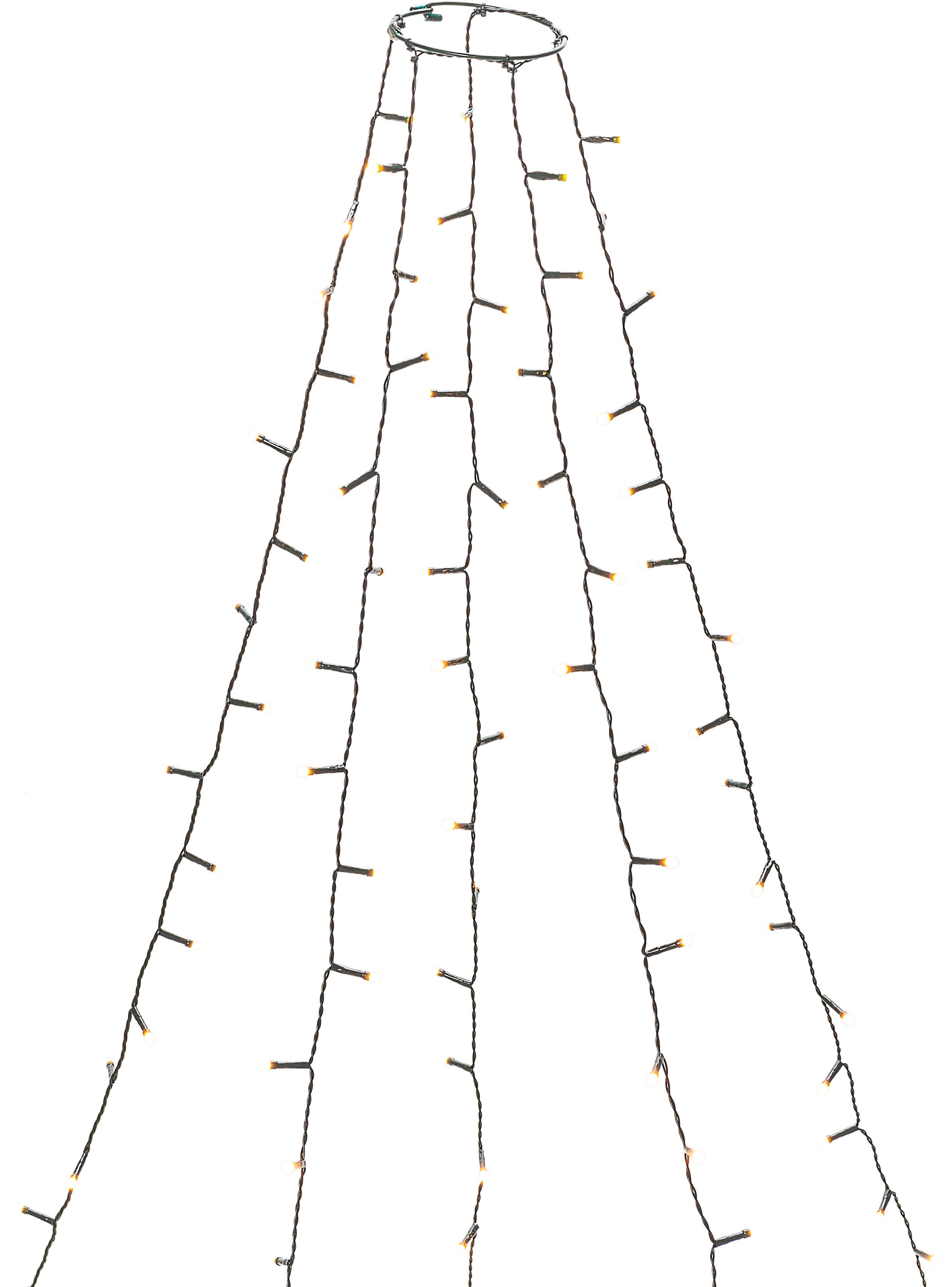 KONSTSMIDE LED-Baummantel »Weihnachtsdeko, Christbaumschmuck«, 250 St.-flammig, LED Lichterkette mit Ring Ø 11, 5 Stränge à 50 Dioden, gefrostet
