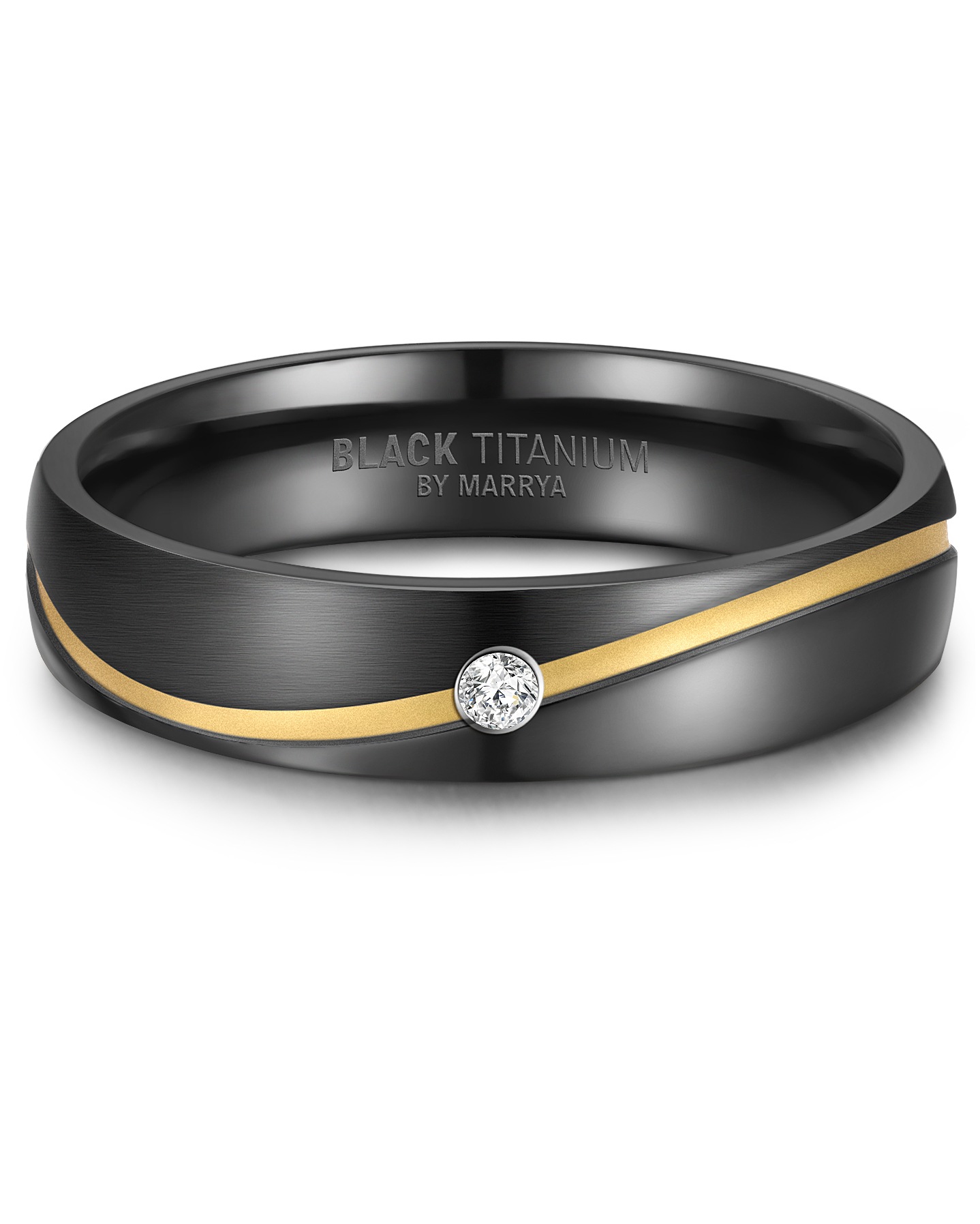 Marrya Trauring »BLACK TITANIUM by MARRYA Black Titanium - Zirkonium Ringe Trauringe Eheringe Partnerringe«