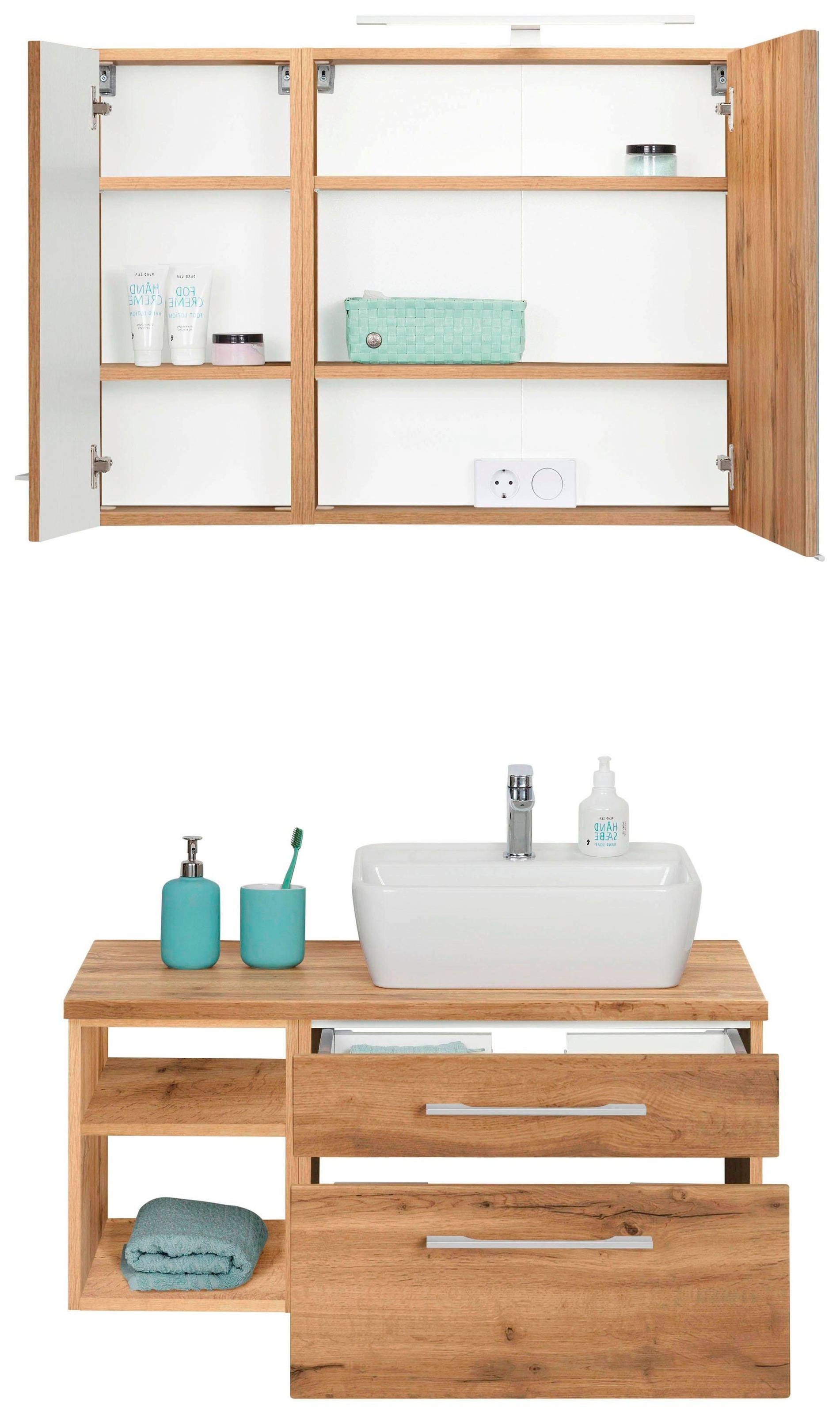 welltime Badmöbel-Set »Davos« 3 Stk. tlg.