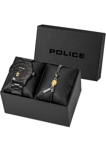 Police Quarzuhr »NEIST (SKULL), PEWJG2227301-SETA«, (Set, 2 tlg., mit Schmuckarmband) kaufen