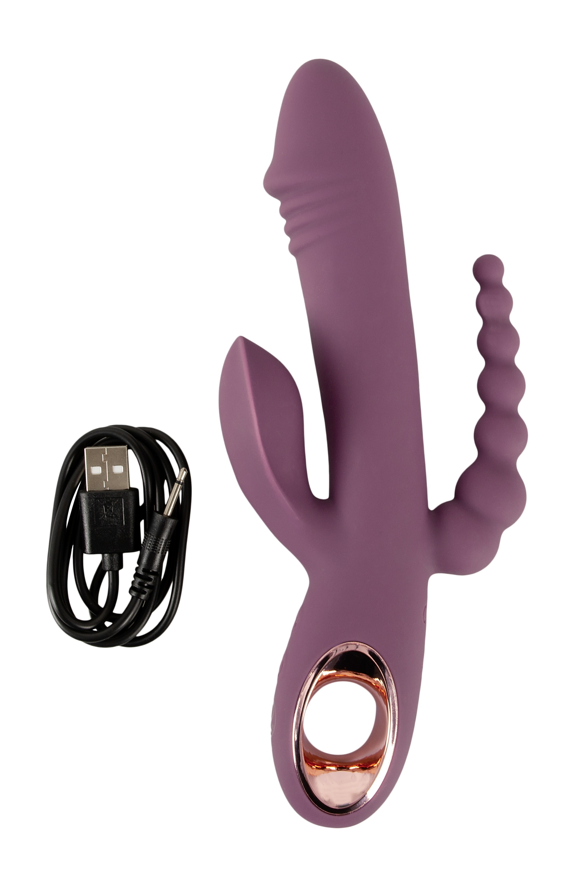 You2Toys Vibrator »Rabbitvibrator Slim Triple Plum«