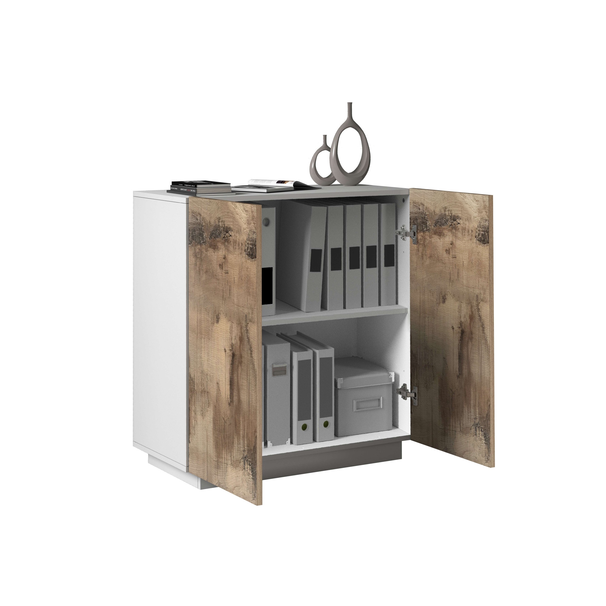 INOSIGN Aktenschrank »Coro, Mehrzweckschrank, Büroschrank mit 2 Türen«, & verstellbare Einlegeböden, Höhe 86 oder 166 cm, Made in Italy