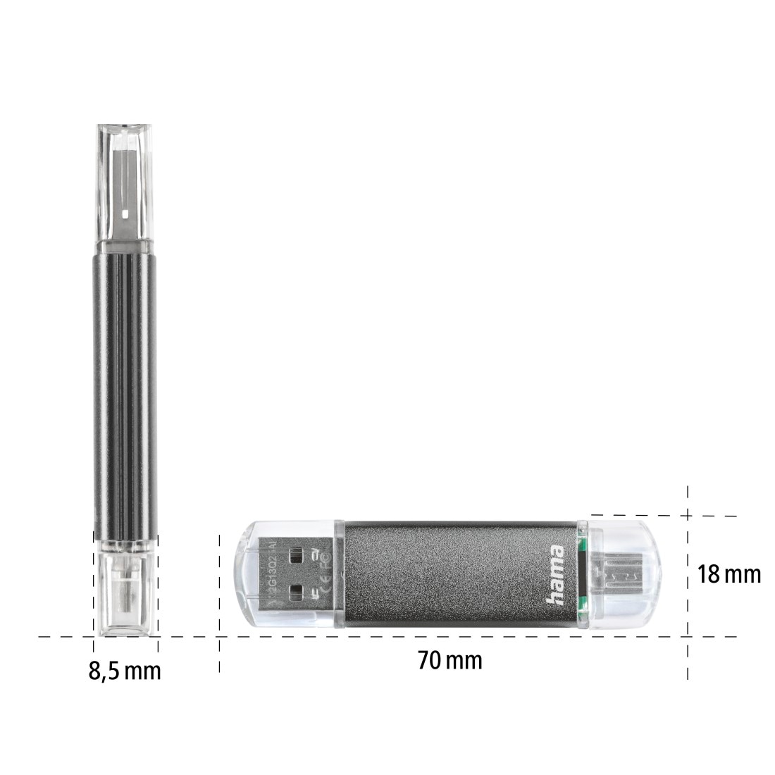 Hama USB-Stick »Laeta Twin, USB 2.0«, (USB 2.0)