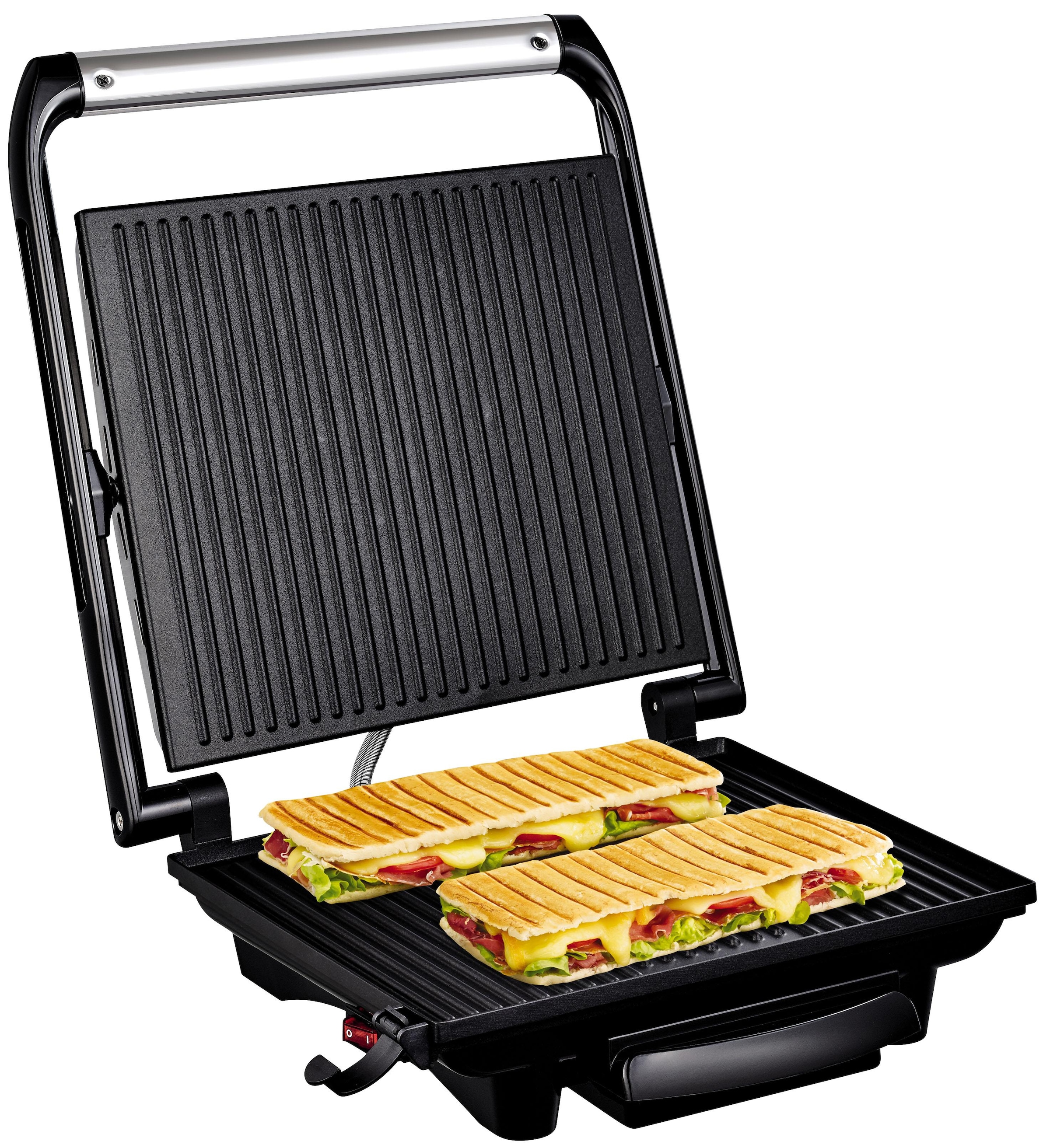 Tefal Kontaktgrill »GC241D Inicio«, 2000 W, fettarmes Grillen, gerillte Grillplatten antihaftbeschichtet, wenig Öl