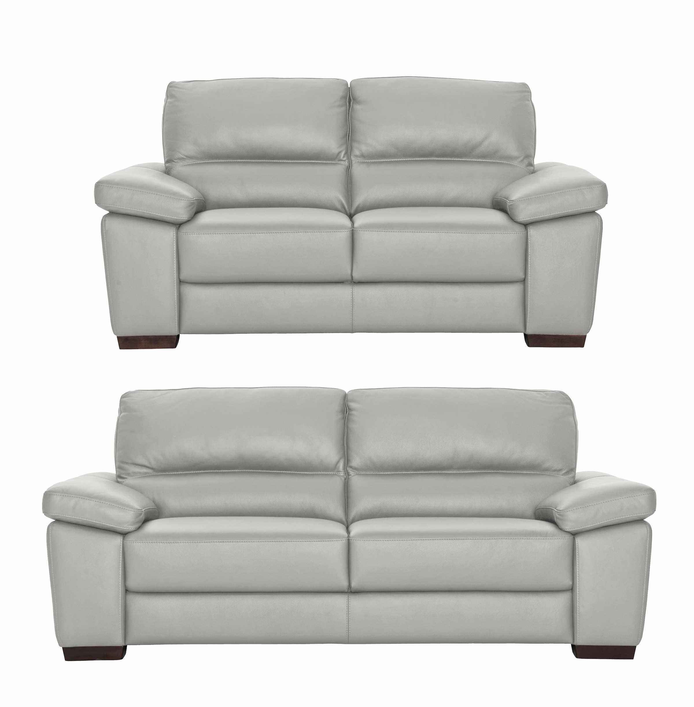 CALIA ITALIA, Polstergarnitur »Gaia, hochwertige Garnitur aus 2-Sitzer und 3-Sitzer, edles Design« Set, 2 Stk. tlg. Ledergarnitur, in zwei 