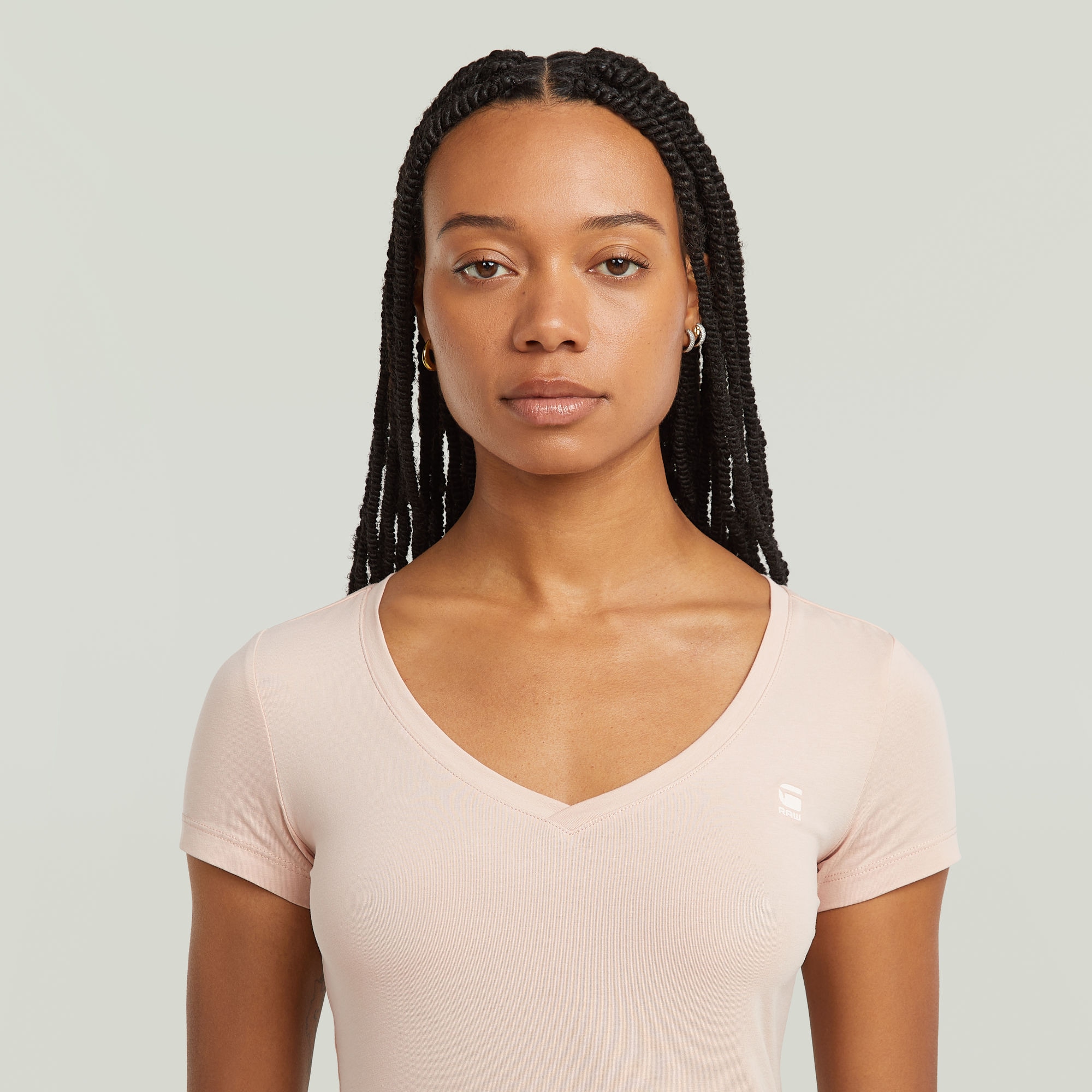 G-STAR V-Shirt »Base v t wmn cap sl«, mit kleinem Logodruck vorne