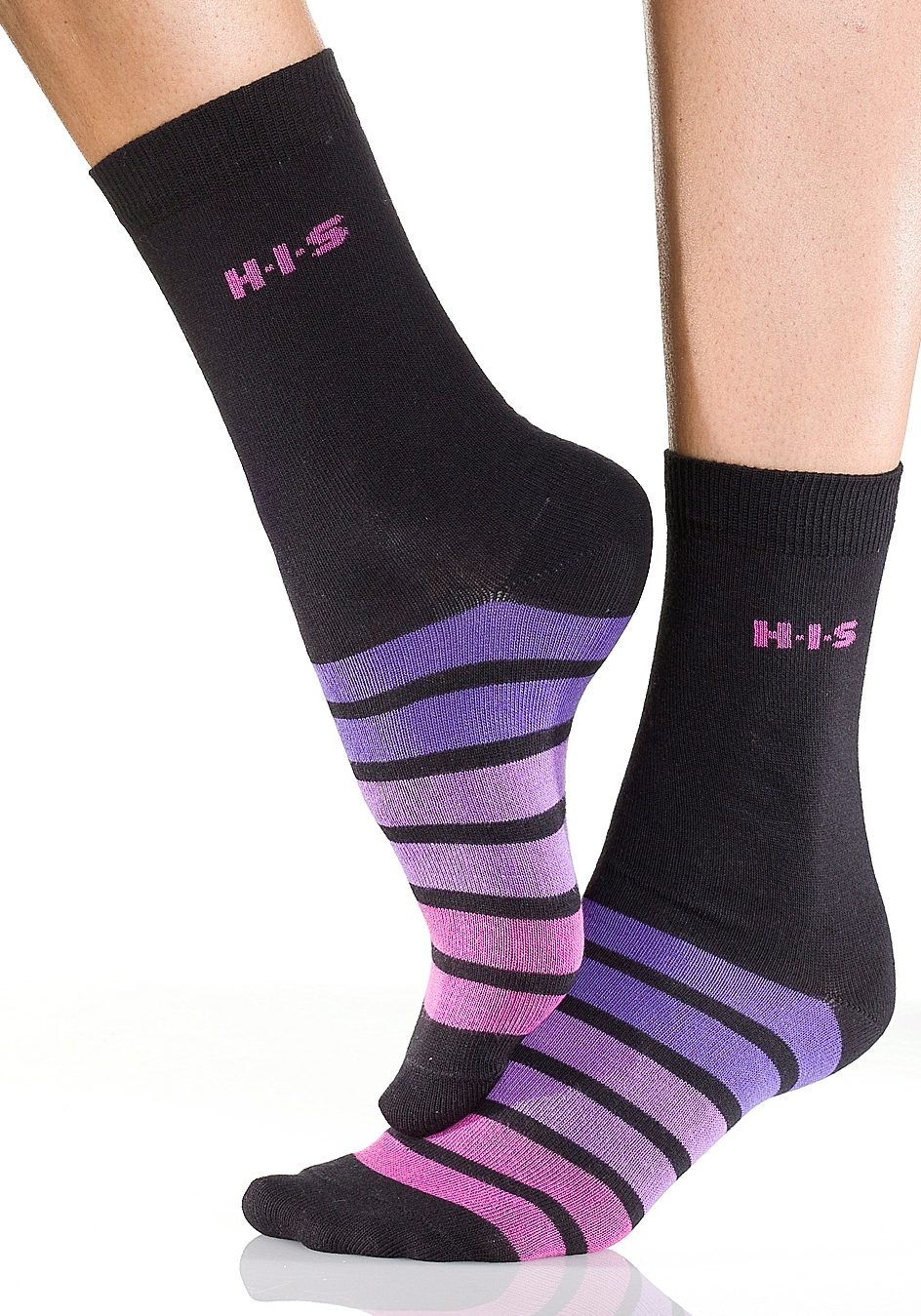 H.I.S Freizeitsocken, (Set, 7 Paar), mit buntem Ringelmuster bei ♕