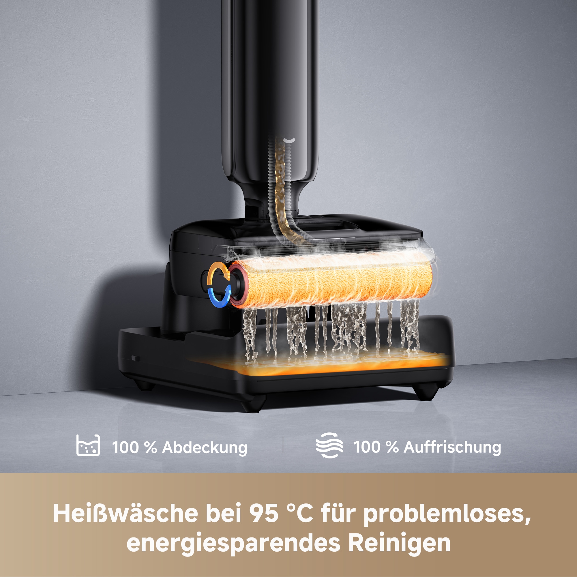 Dreame Nass-Trocken-Akkusauger »T12 Pro-R« 180° flach, 95°C Reinigung, Anti‑Verwicklung