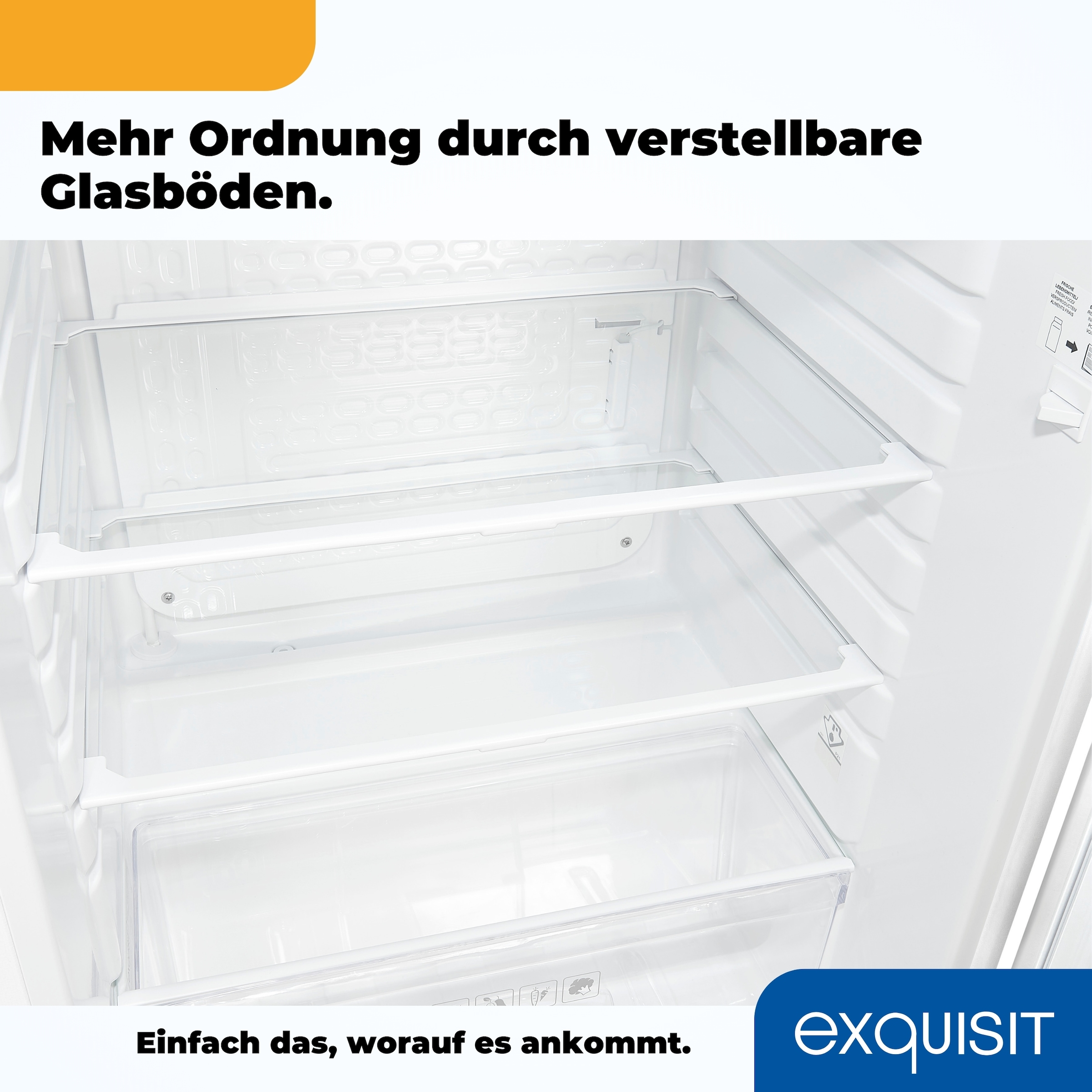 exquisit Vollraumkühlschrank »KS16-V-040D« 85 cm hoch 55 cm breit 126 Liter Nutzinhalt, Leiser Betrieb, Energieeffizienzklasse D