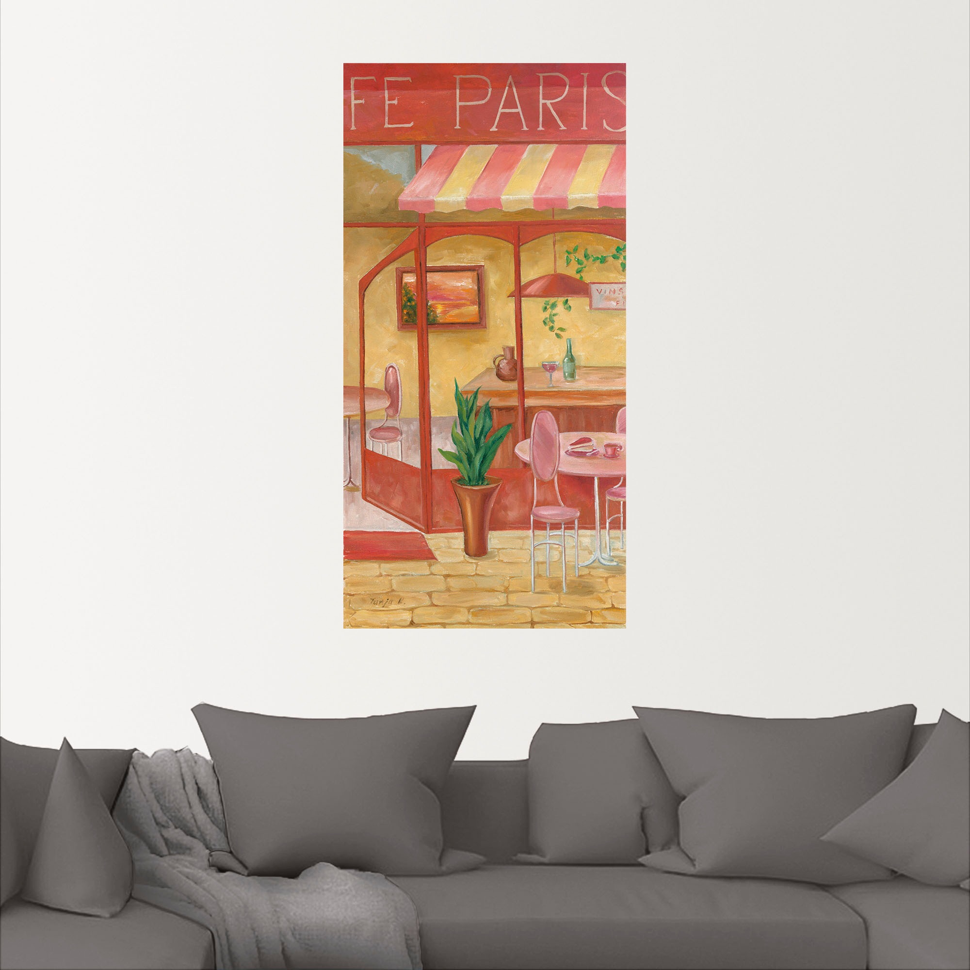Artland Wandbild »Caféhaus«, (1 als versch. St.), Leinwandbild, in Raten kaufen oder Alubild, Poster Wandaufkleber auf Größen