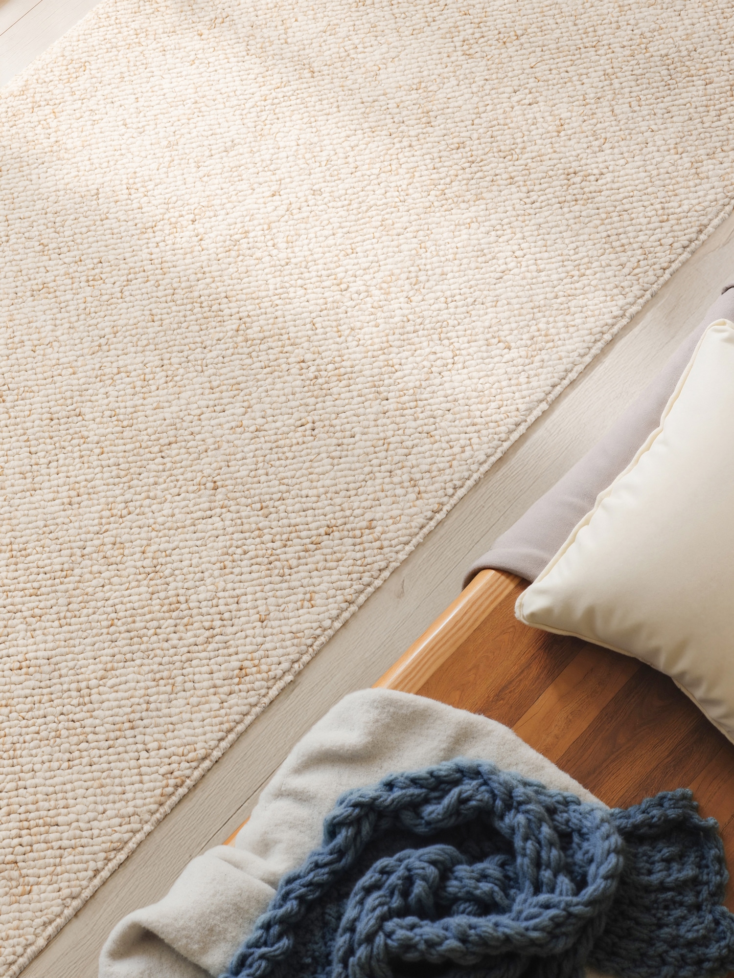 ELLE DECORATION Teppich »Rocco«, rechteckig, 10 mm Höhe, Läufer, waschbar, Wohnzimmer, Esszimmer, Woll-Optik