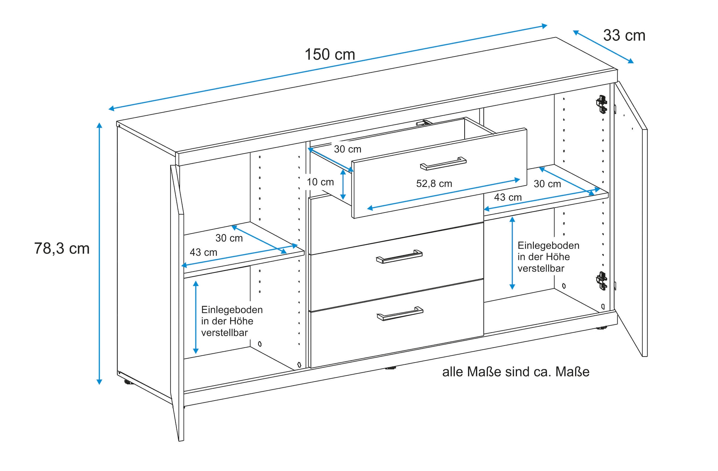 VOGL Möbelfabrik Sideboard »Sunny«