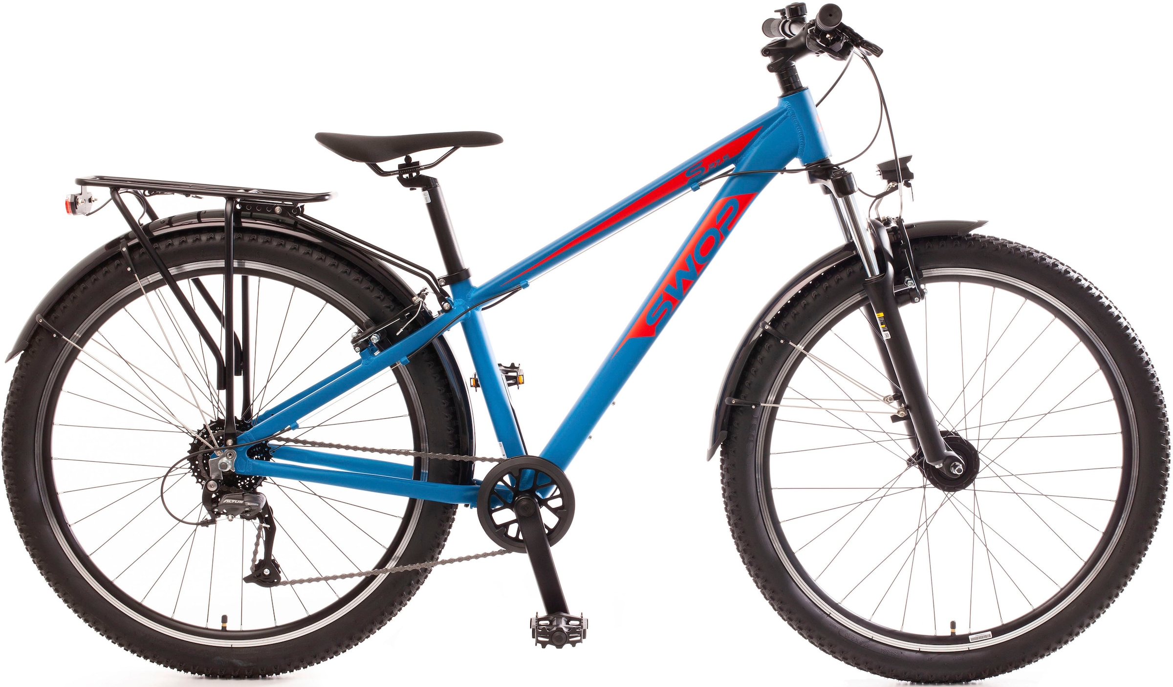 ATB »27,5" "SWOP" Jugendfahrrad matt-blau mit Federgabel«, 9 Gang, Shimano, Altus...