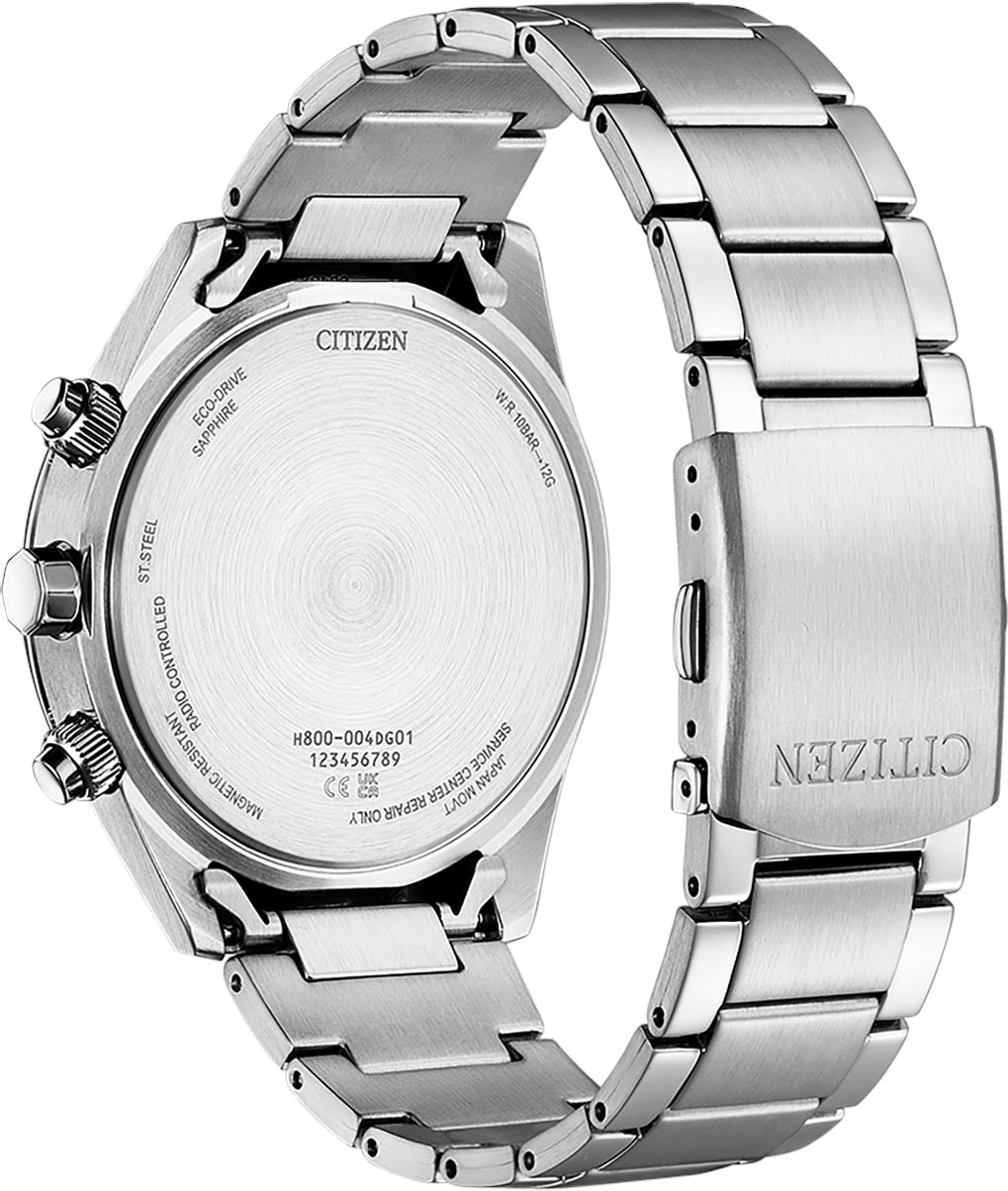 Citizen Funk-Multifunktionsuhr, Armbanduhr, Herrenuhr, Solar, Edelstahlarmband, Saphirglas, Datum