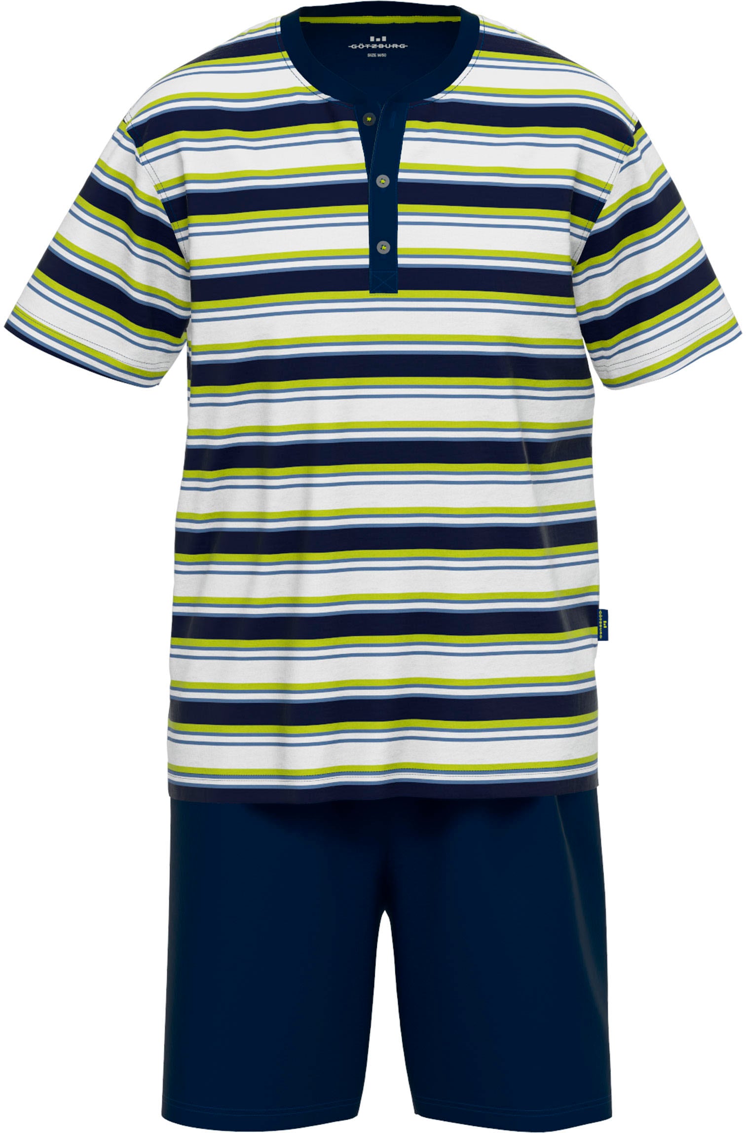 GÖTZBURG Shorty, (2 tlg.), mit ansprechendem Design, Streifen und Knopfleiste