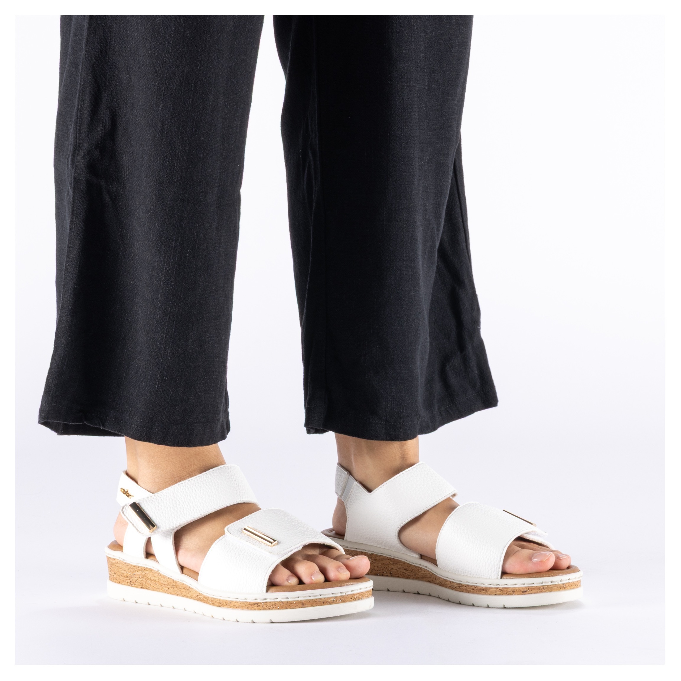 Rieker Sandale  Sommerschuh, Keilsandalette, Plateausandale mit Klett