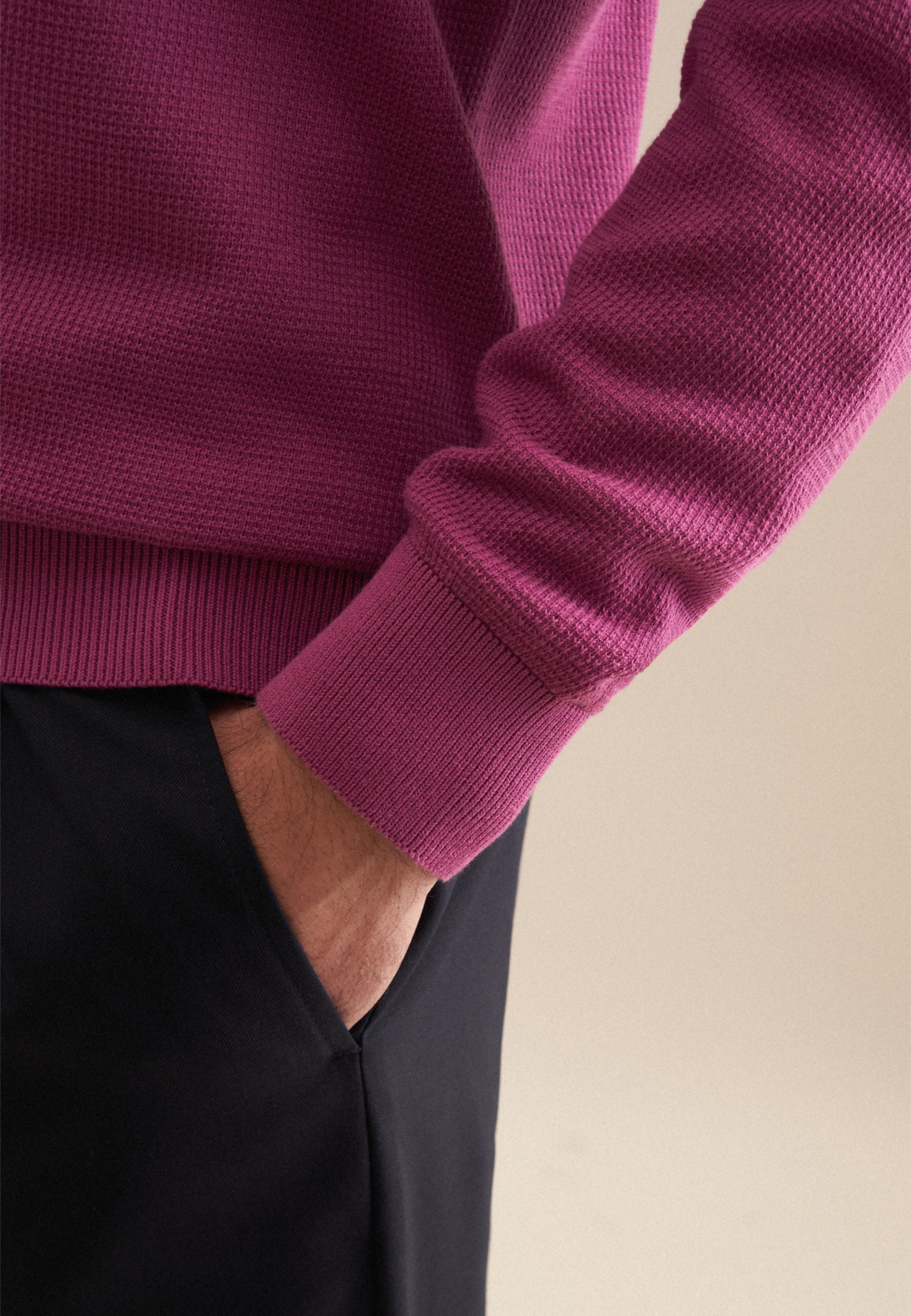 seidensticker Strickpullover »Schwarze Rose« 1/1 Rundhals