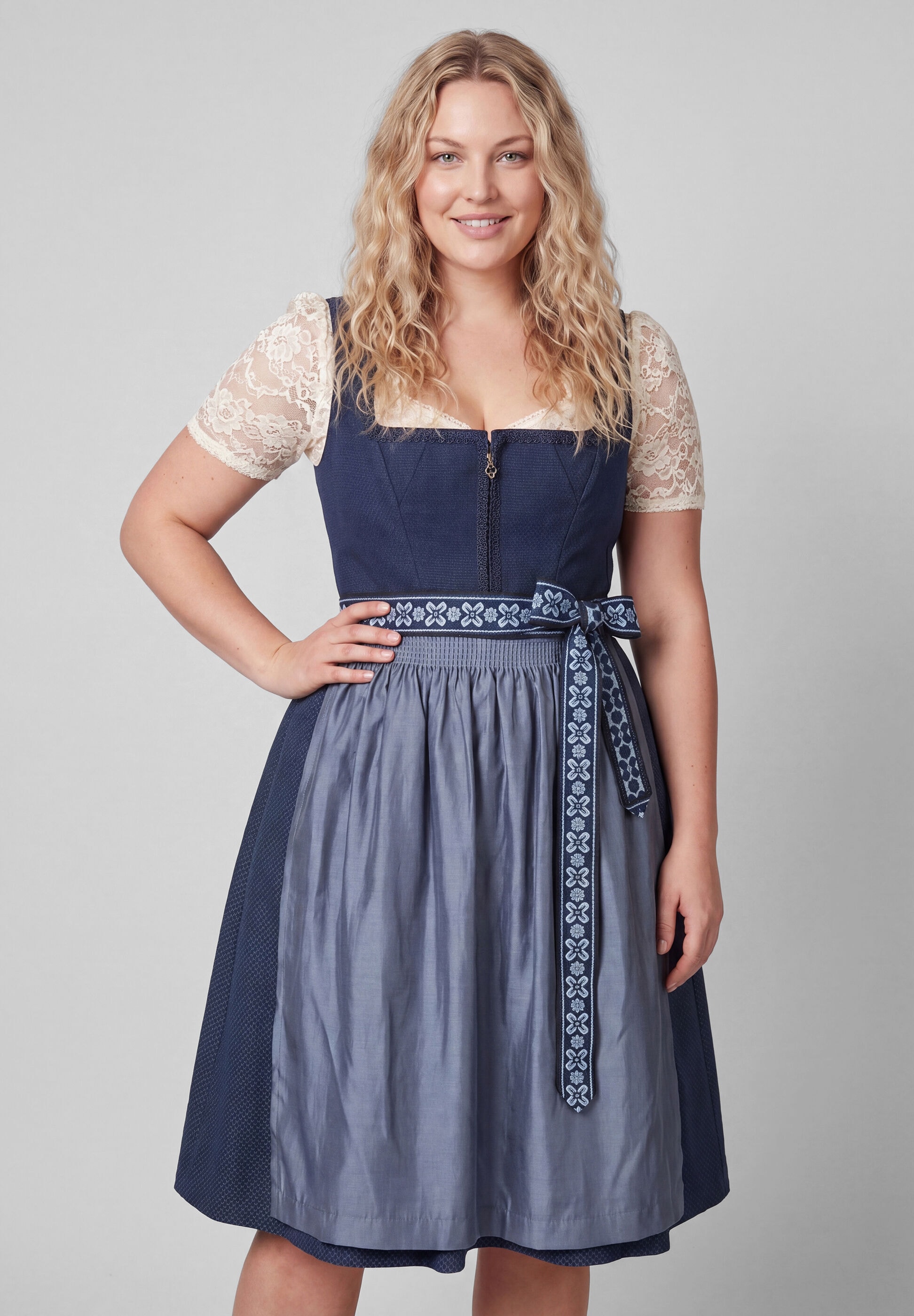 Spieth & Wensky Dirndl »Spieth & Wensky Dirndl Käthe« Ohne Taschen in Midilänge