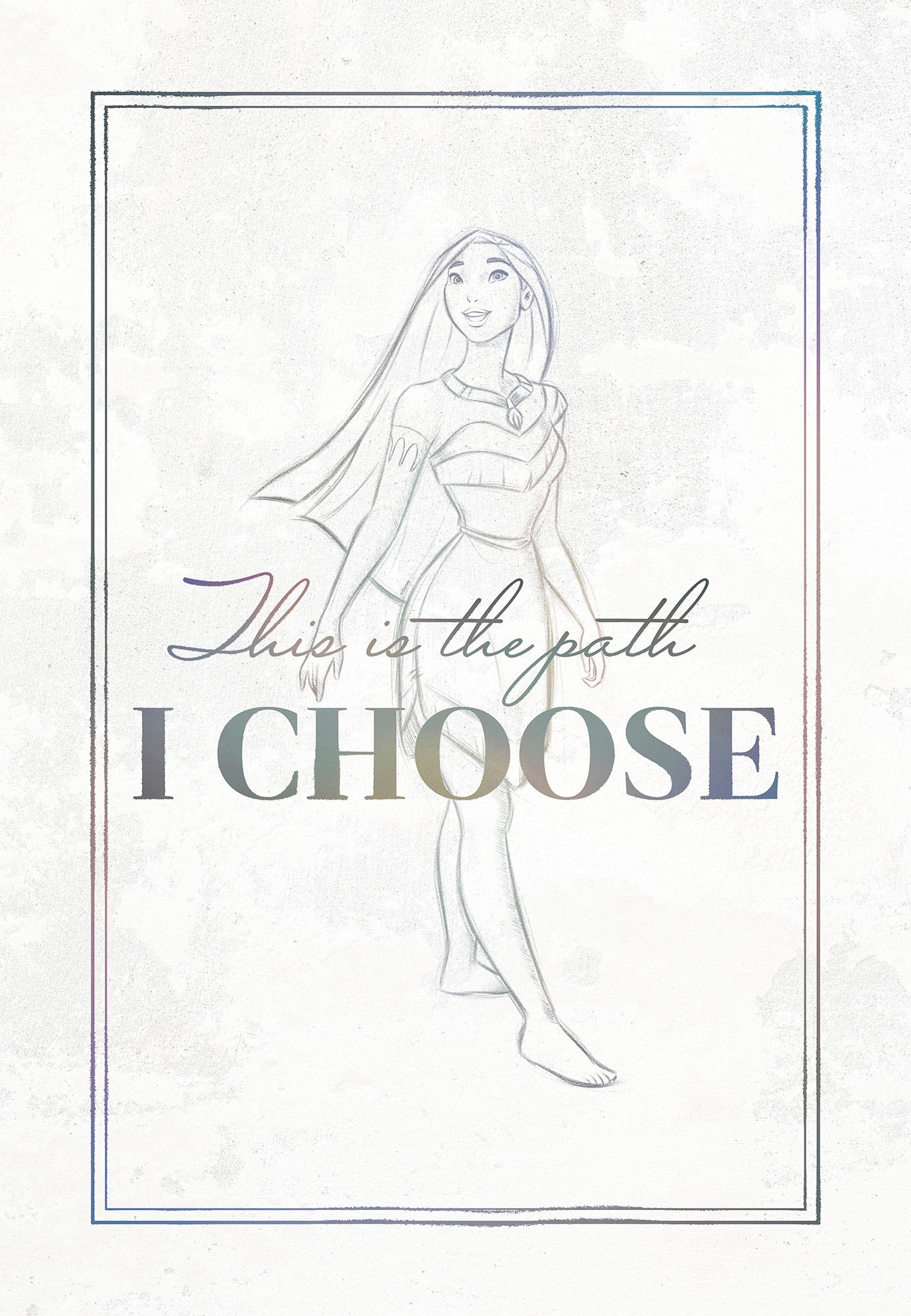Komar Leinwandbild »Pocahontas Your Choice - Größe 40 x 60 cm«, Disney, (1 St.), Keilrahmenbild mit Echtholzrahmen, Kinderzimmer