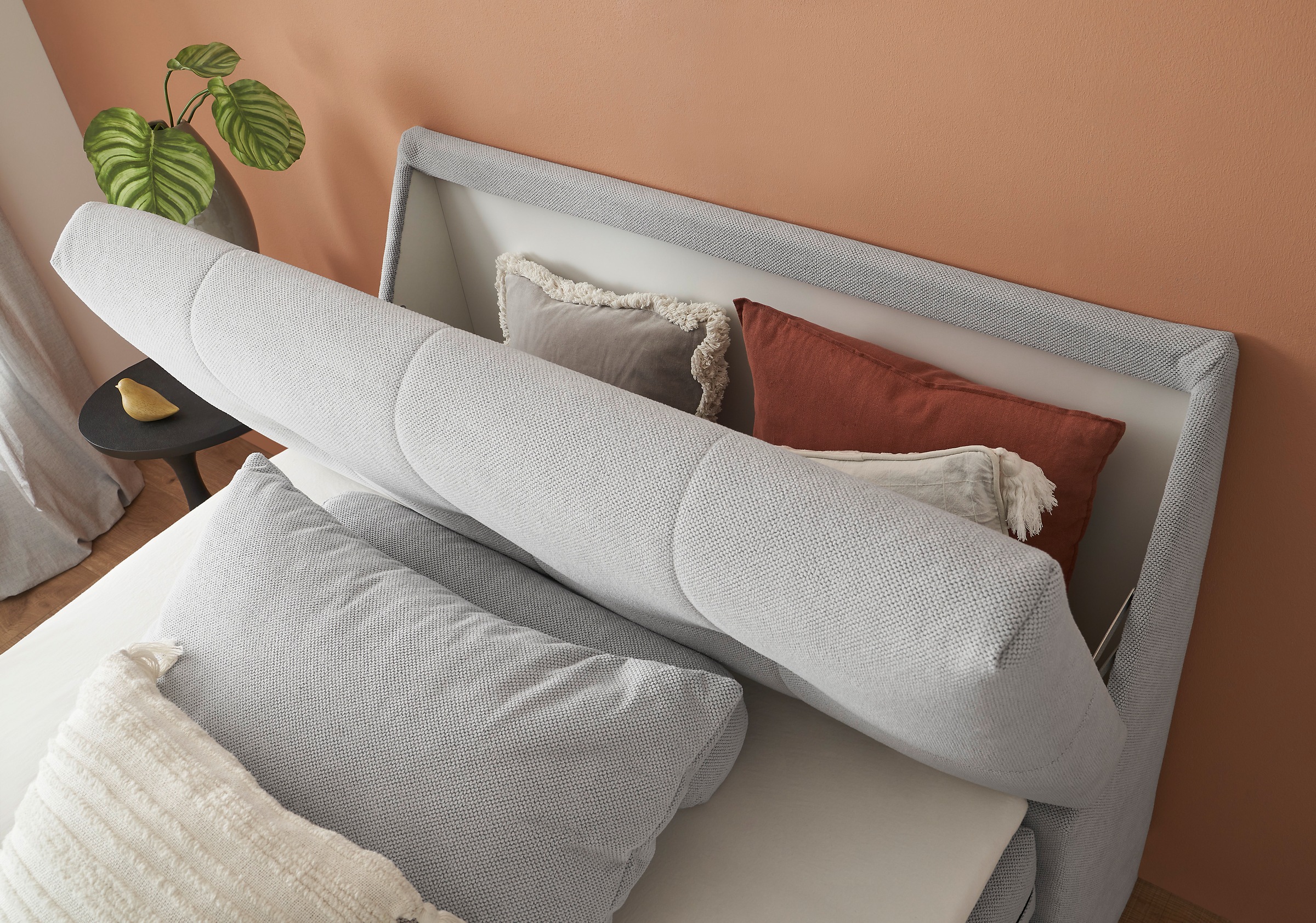 ED EXCITING DESIGN Boxspringbett »Toulouse« inkl. Motor, inkl. Stauraum im Kopfteil