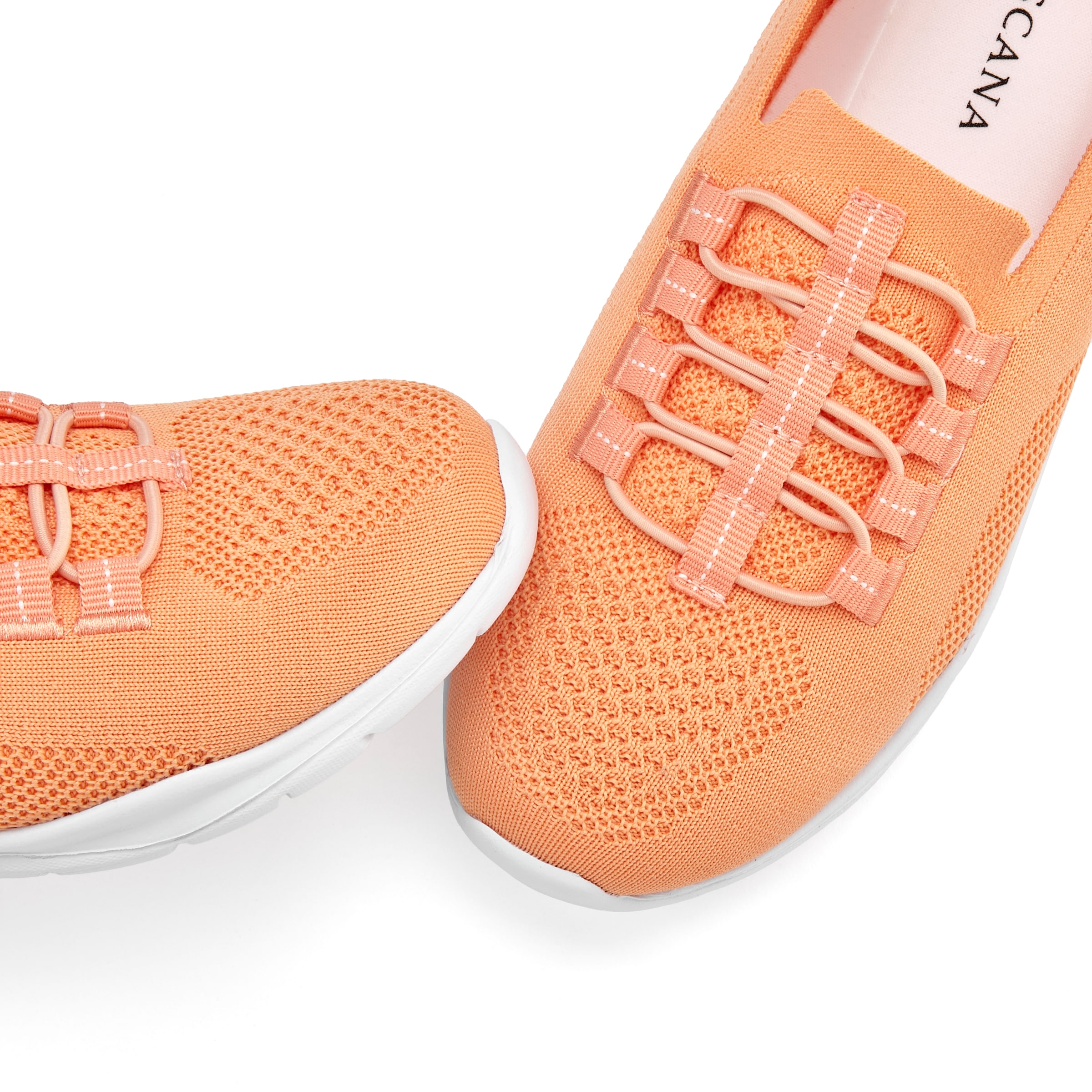 LASCANA Sneaker »Slipper, Halbschuh, leichtes Meshmaterial«, zum Reinschlüpfen mit elastischen Schnürbändern VEGAN