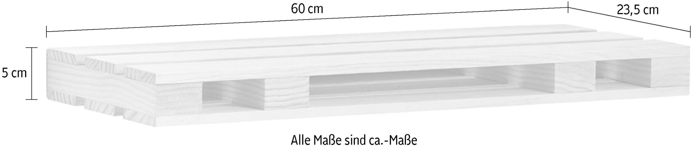 XXL 3 kaufen Present »Palette« Zeller Jahren Wandregal Garantie mit online |