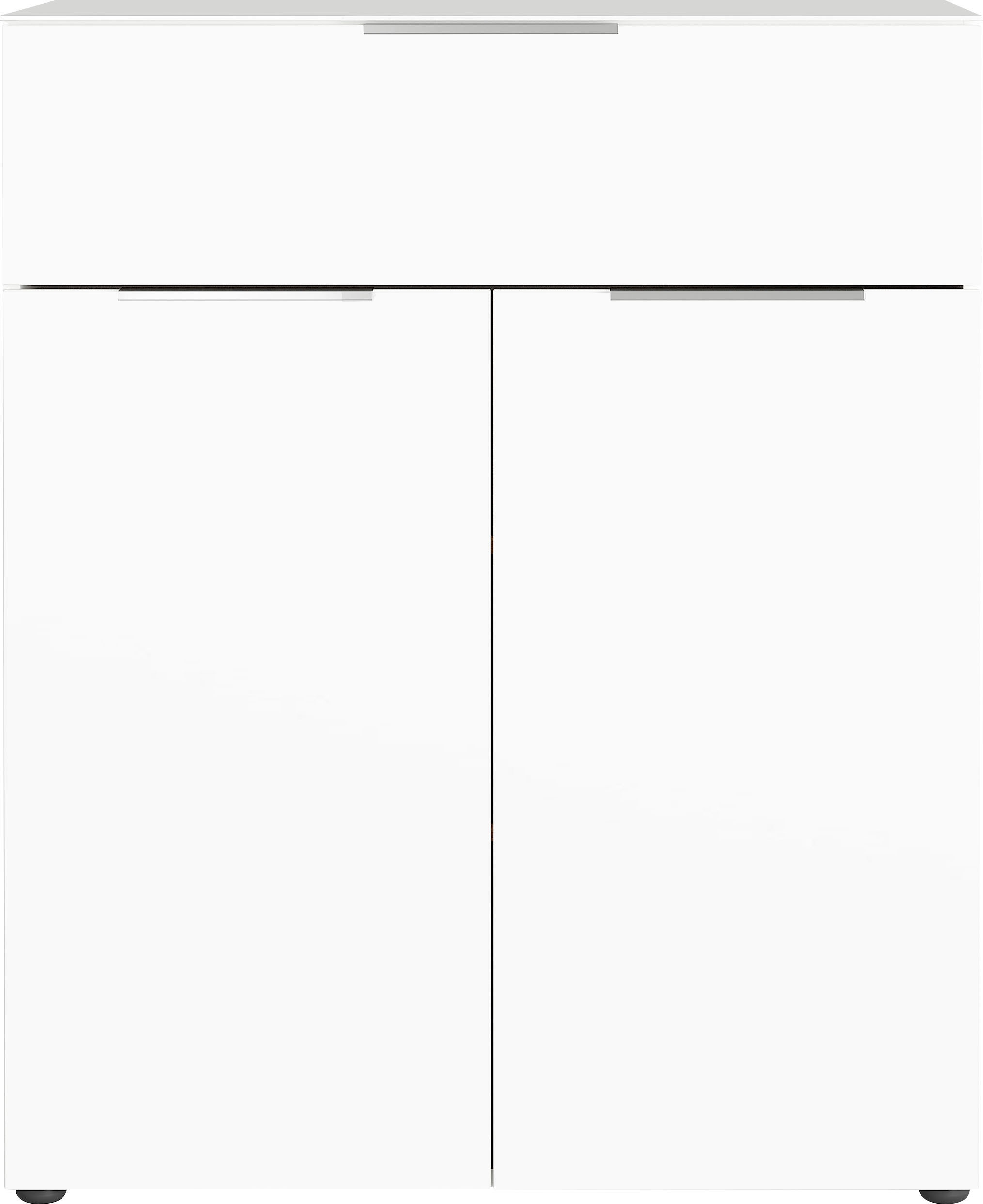 GERMANIA Kombikommode "Oakland mit Glasauflagen," Breite 83 cm, mit Schubladen, in vers. Varianten