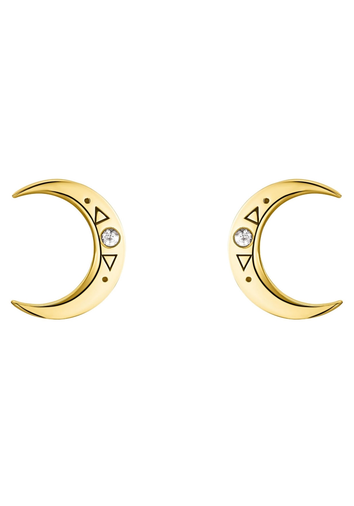 Amor Paar Ohrstecker »Mond, 2032788«, mit Zirkonia (synth.)