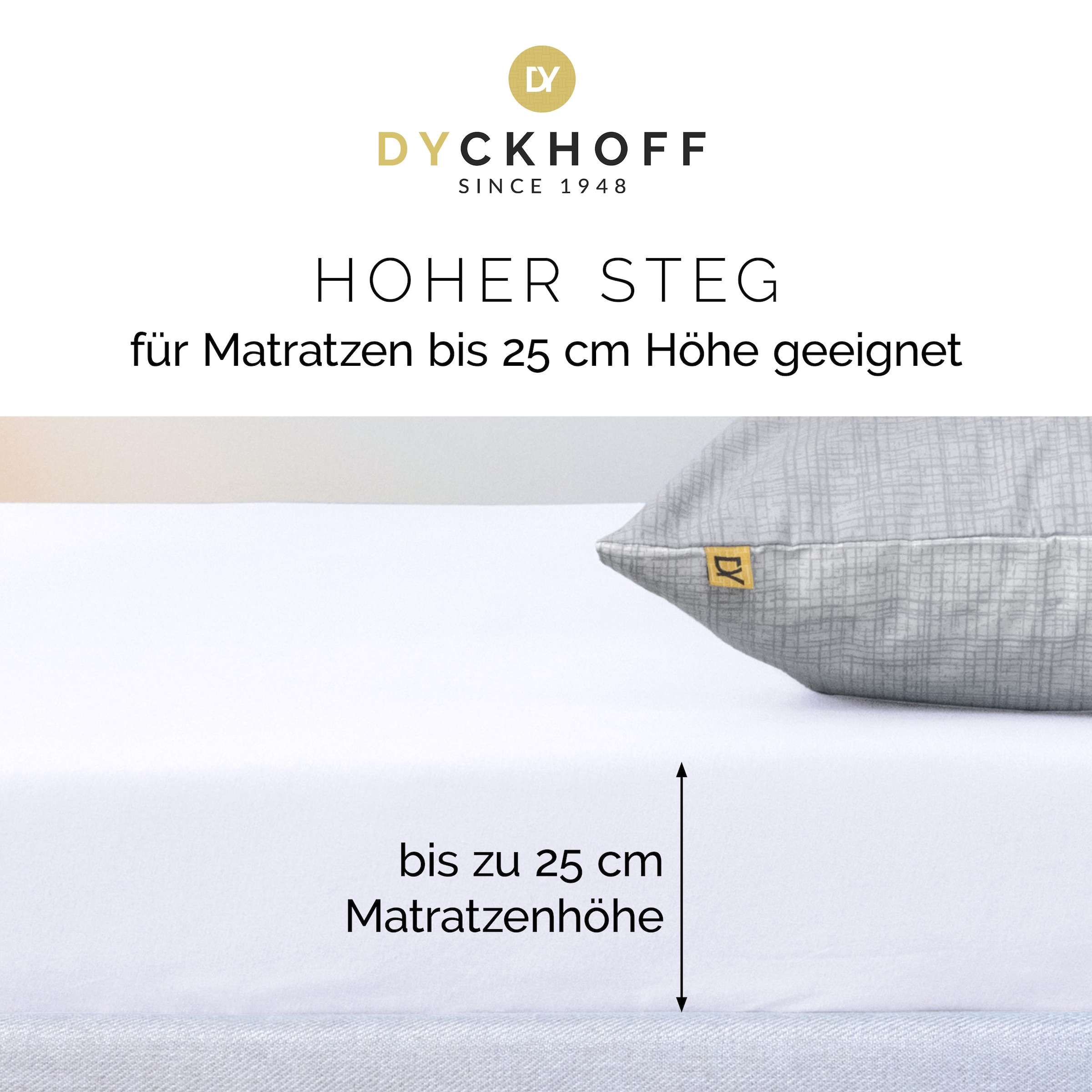 Dyckhoff Spannbettlaken »Uni« Angenehm weich, besonders flexibel, bis 25cm Matratzenhöhe