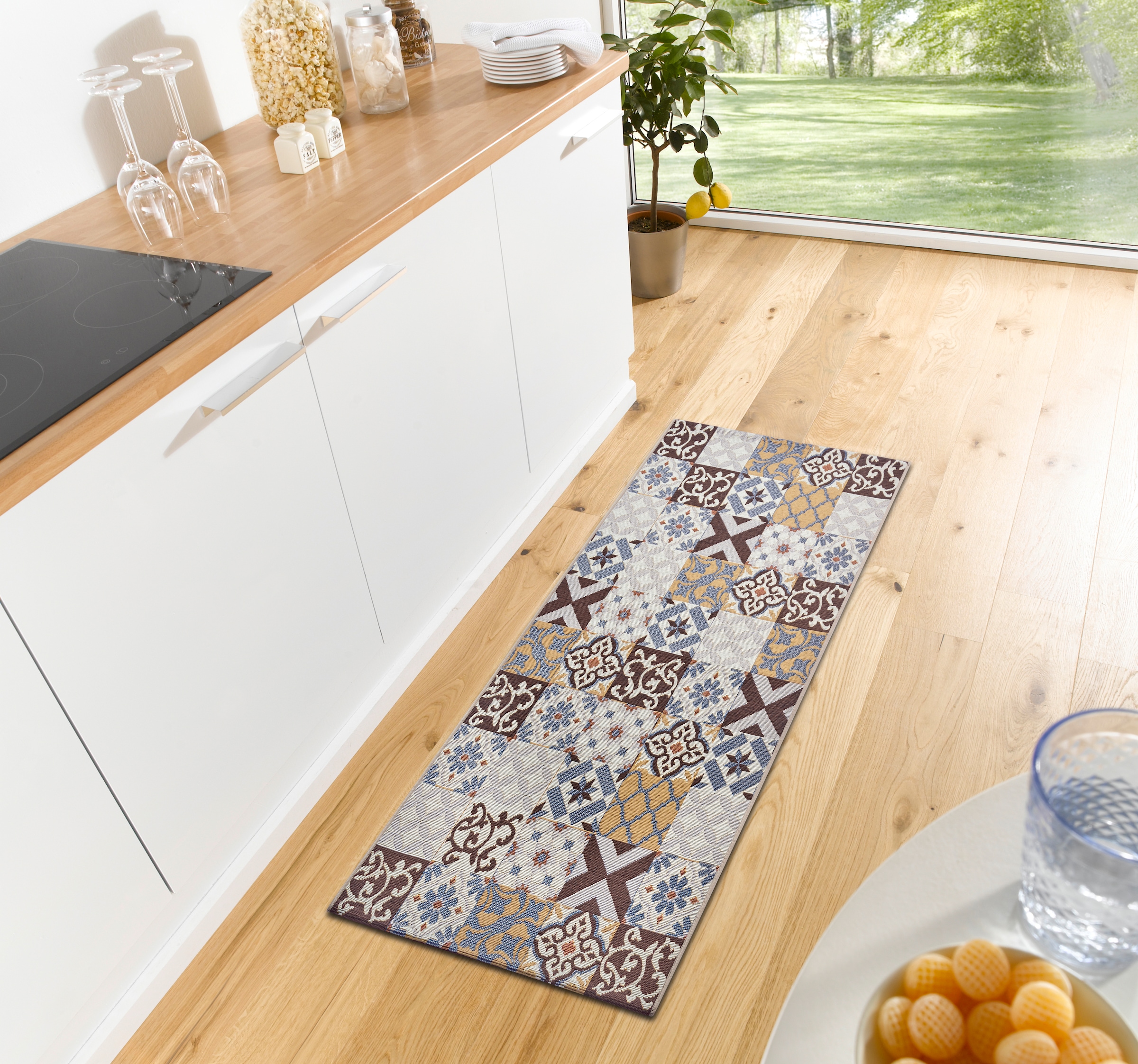 Muster, Teppich Flur Küche, rechteckig, »Mosaik«, Home Anti-Slip, Läufer Fliesen Mosaik, HANSE pflegeleicht,